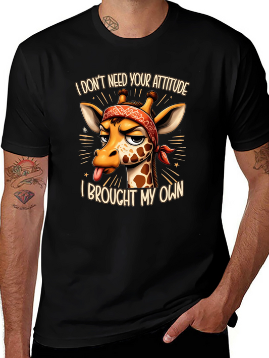 Funny Giraffe Attitude T-Shirt - I Brought My Own