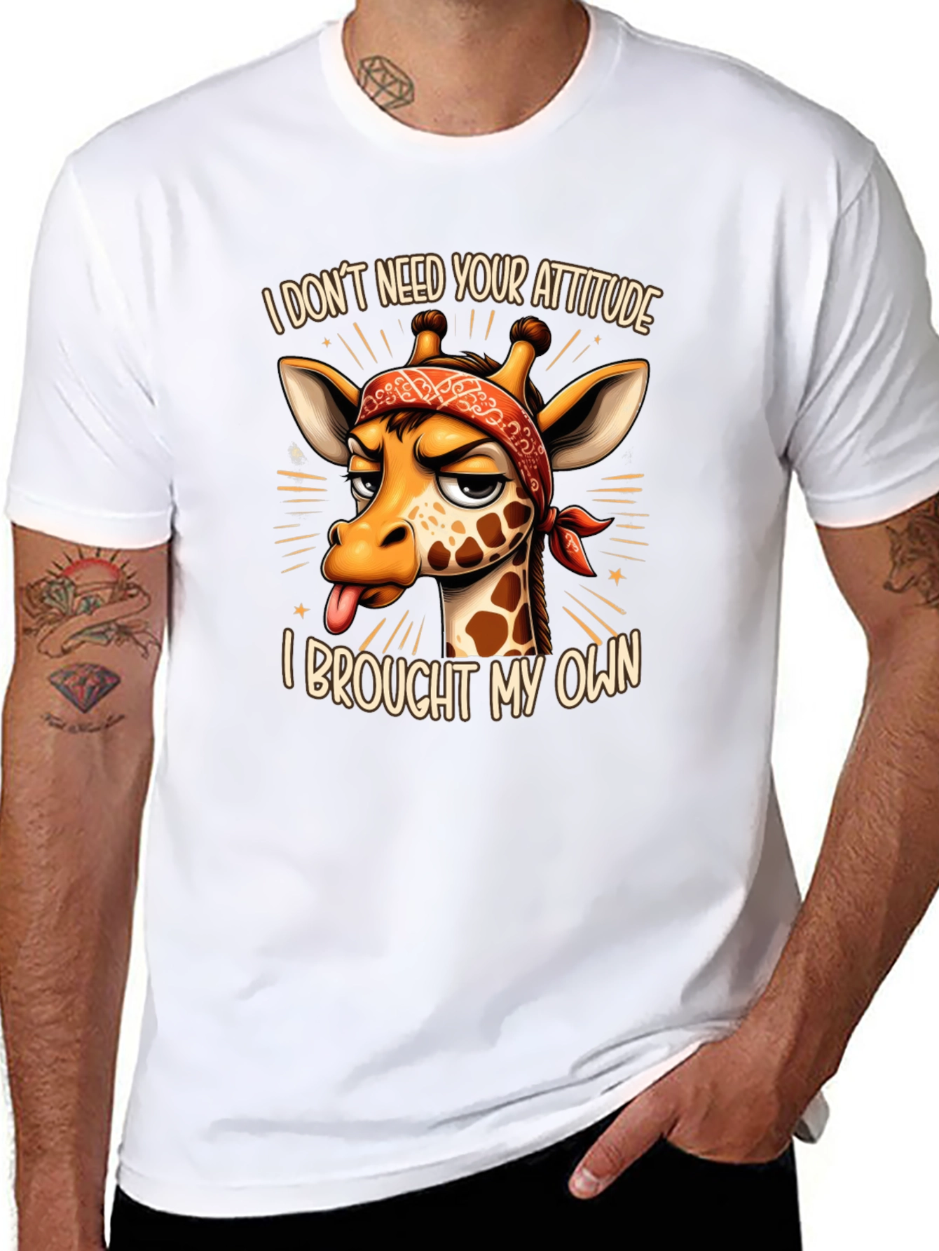 Funny Giraffe Attitude T-Shirt - I Brought My Own