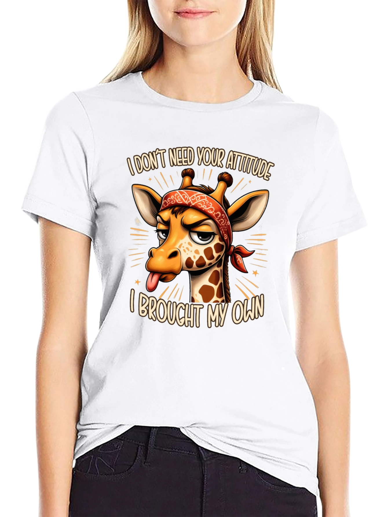Funny Giraffe Attitude T-Shirt - I Brought My Own