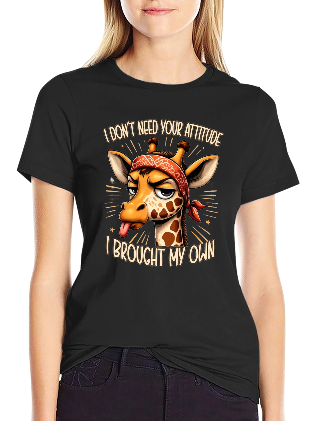 Funny Giraffe Attitude T-Shirt - I Brought My Own