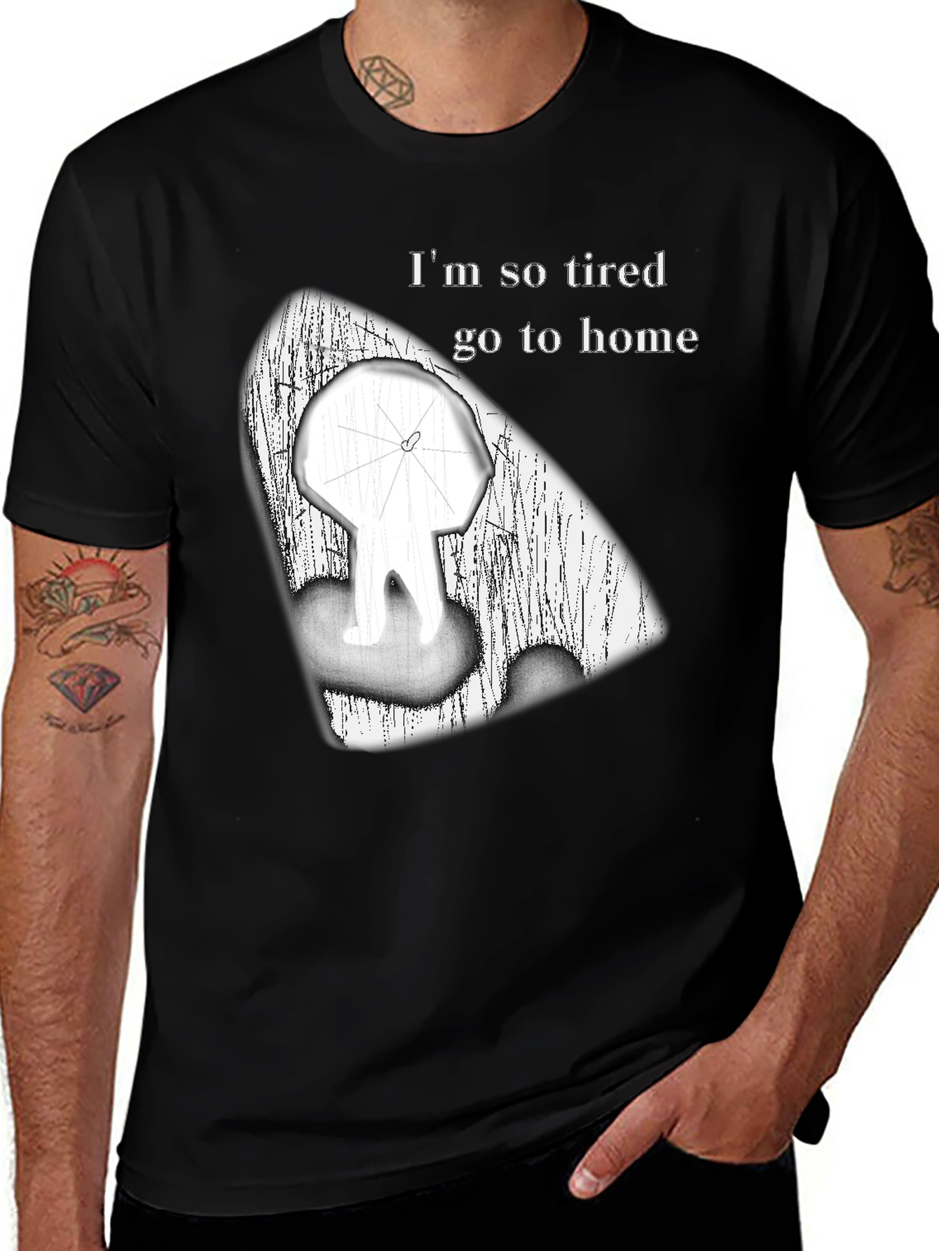 Tired Man Graphic T-Shirt