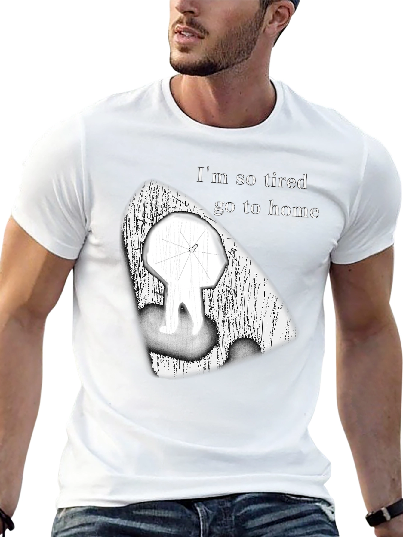 Tired Man Graphic T-Shirt
