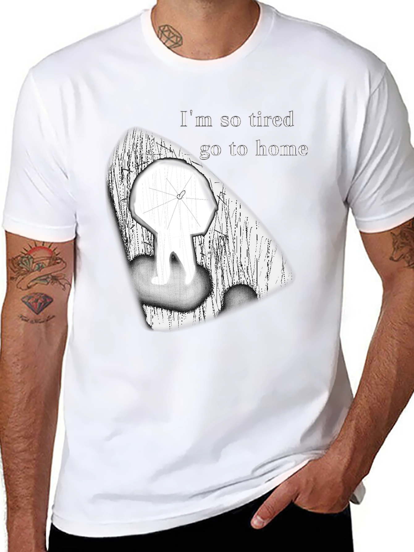 Tired Man Graphic T-Shirt