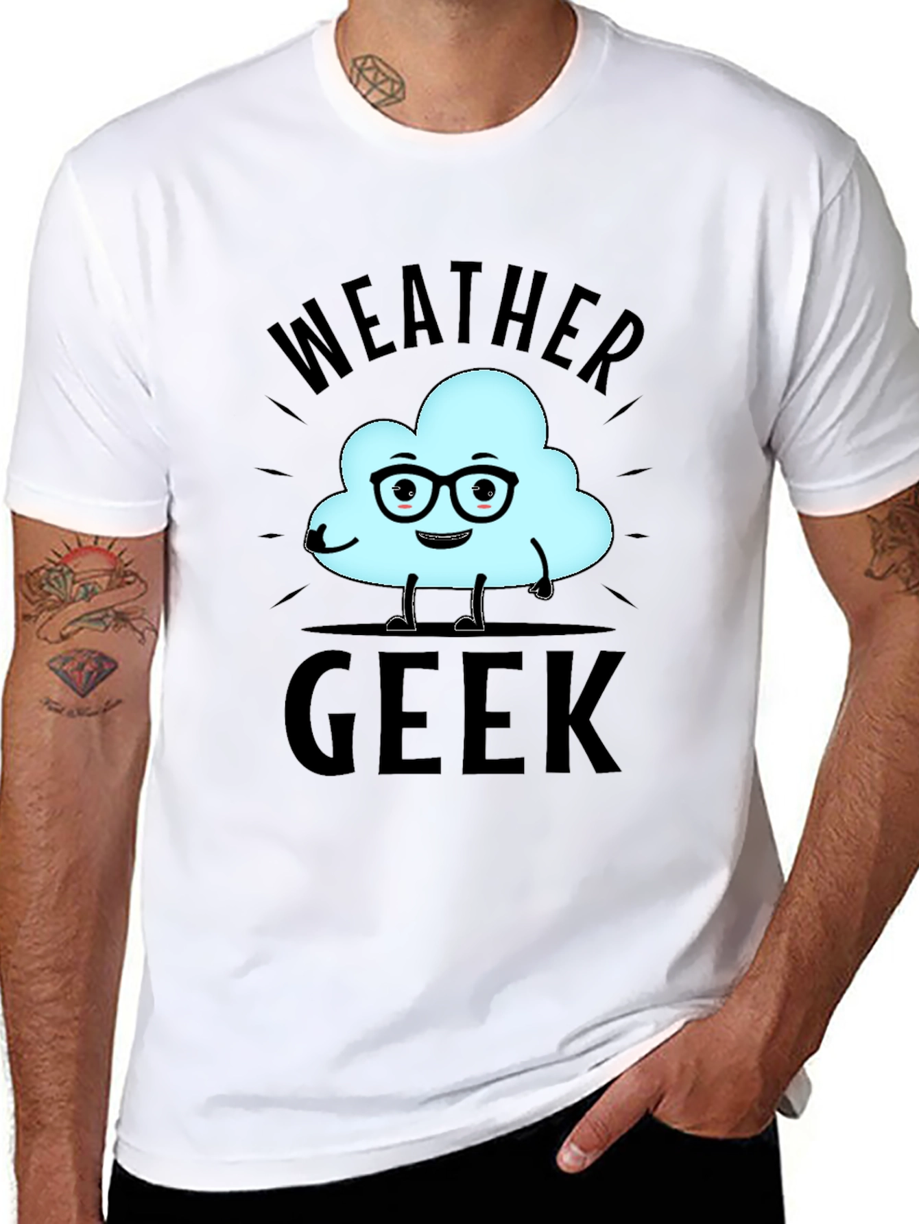 Weather Geek T-Shirt - Black Cotton Tee