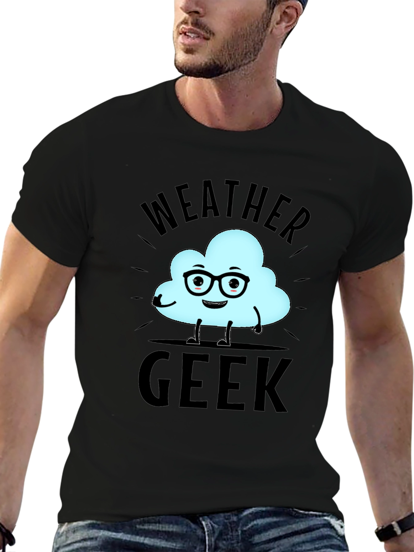 Weather Geek T-Shirt - Black Cotton Tee