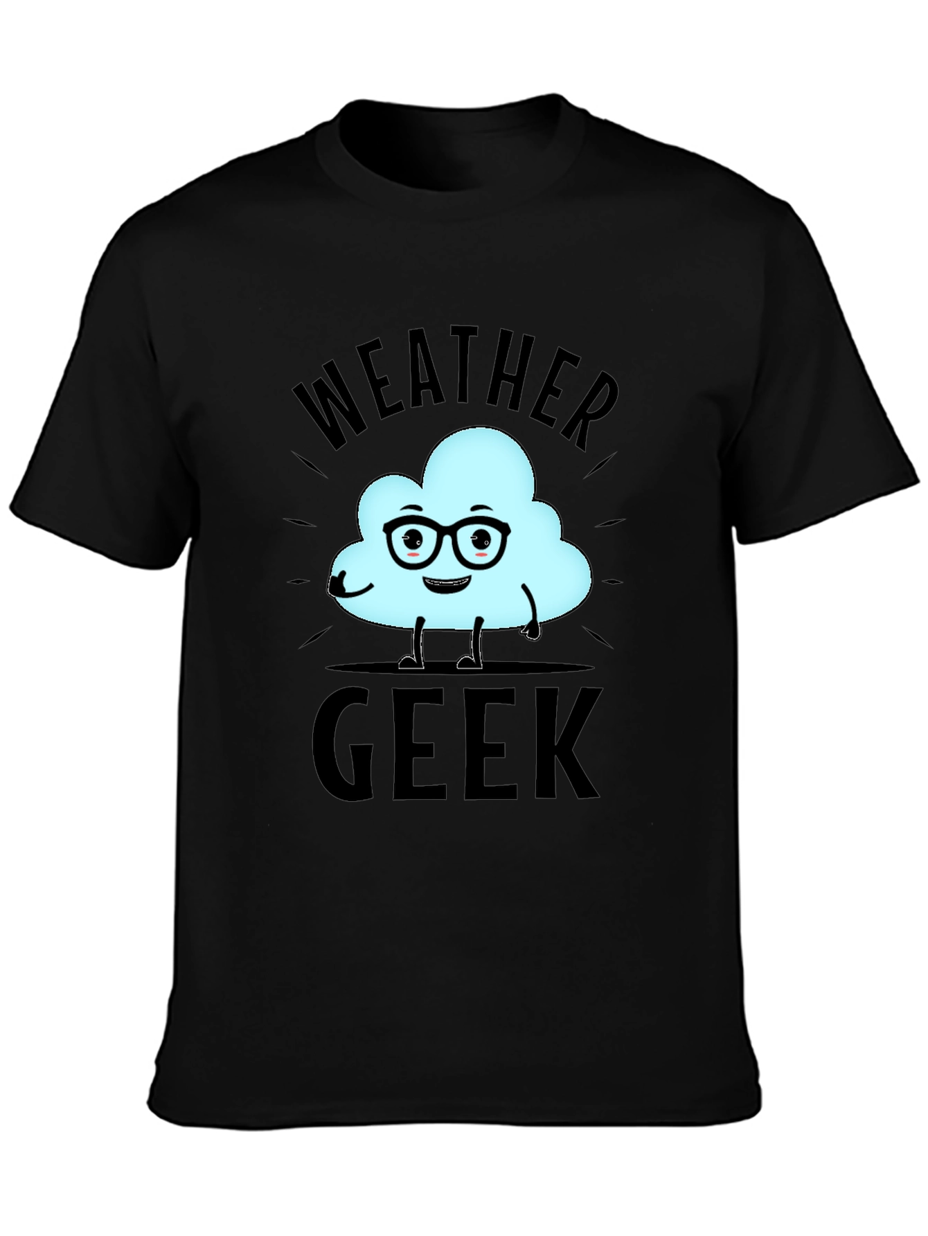 Weather Geek T-Shirt - Black Cotton Tee