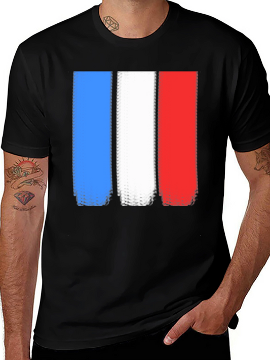 French Flag T-Shirt - Distressed Graphic Tee