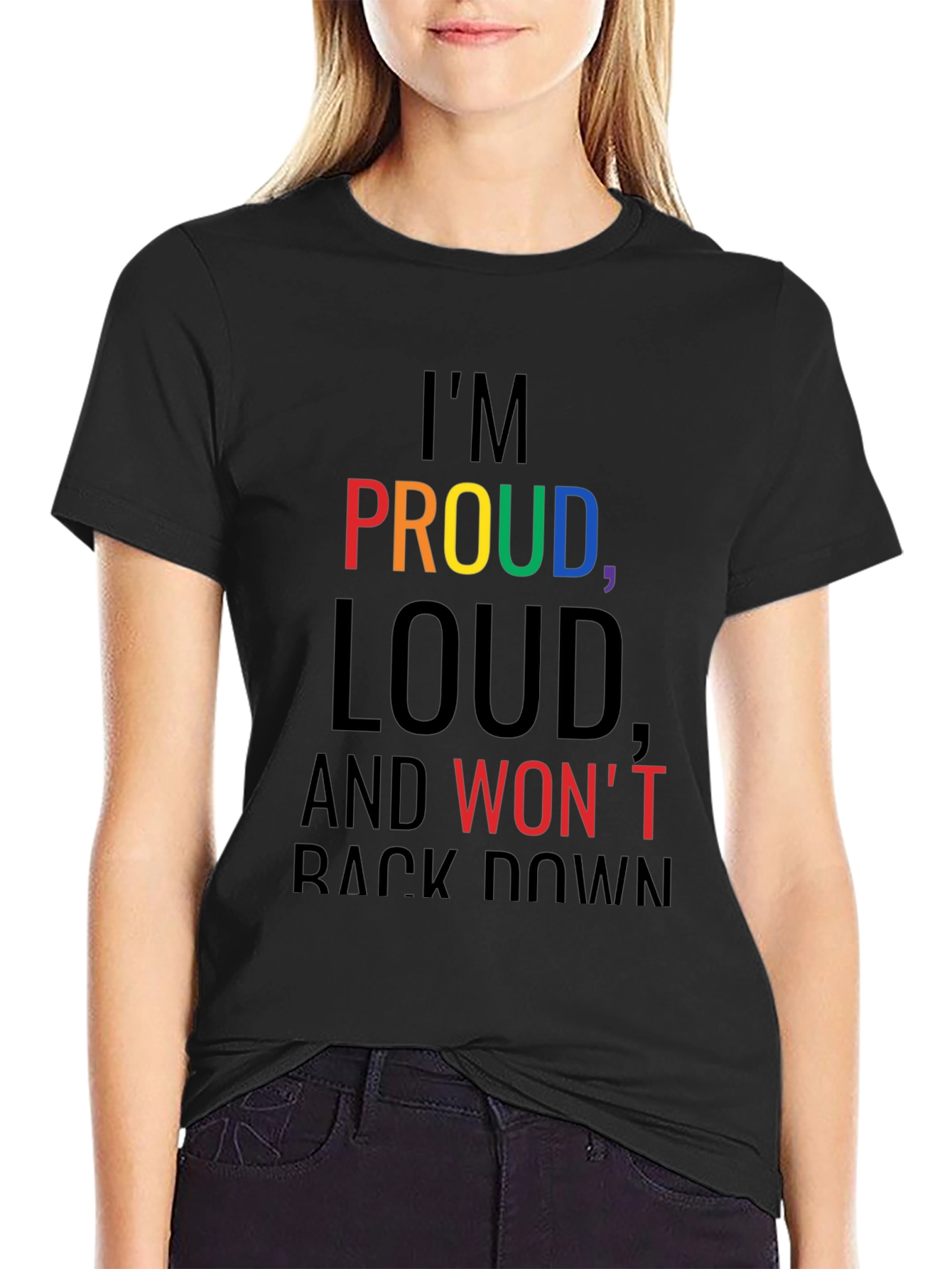 Proud Loud Graphic Tee - Black
