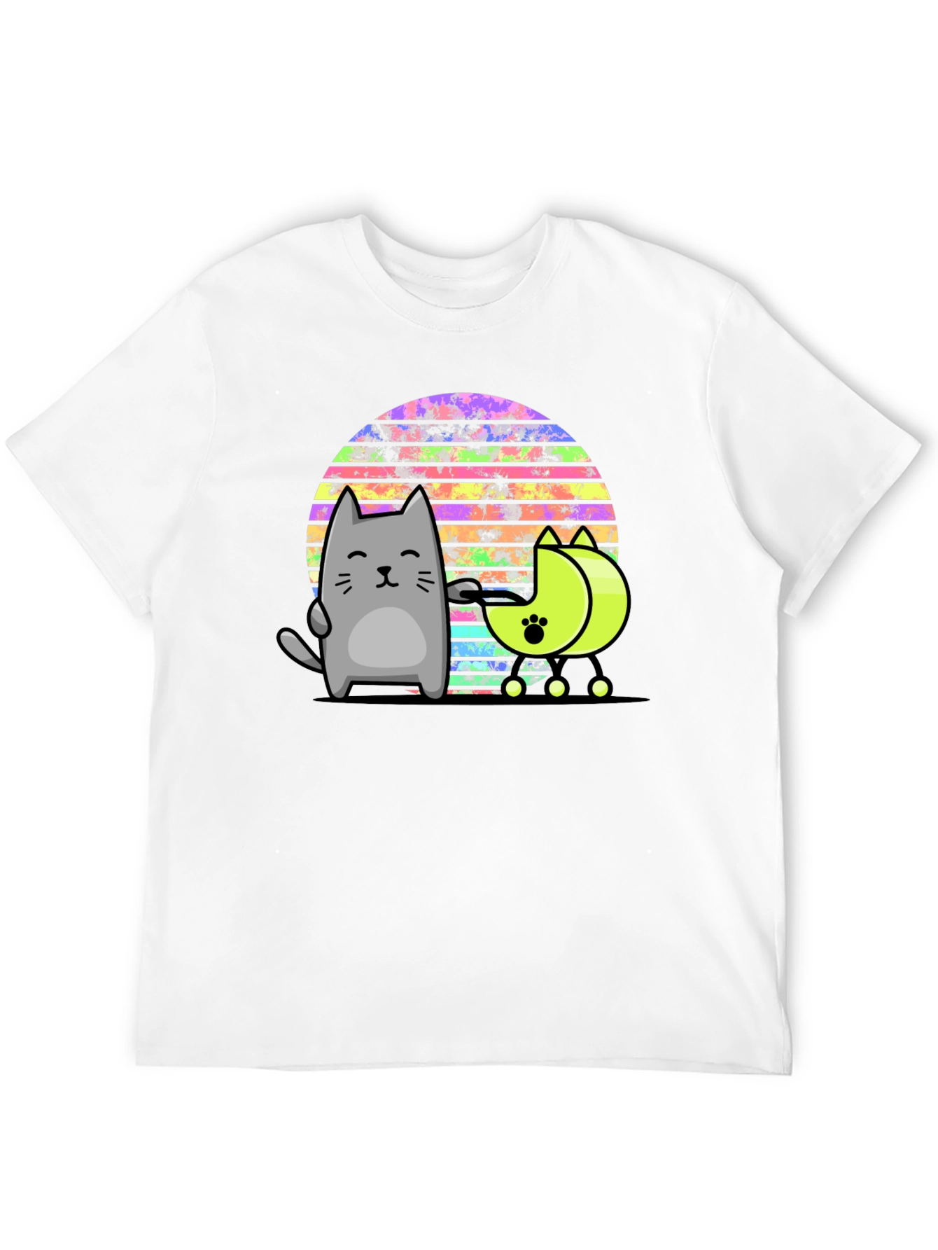 Retro Cat T-Shirt - Cool Cartoon Design
