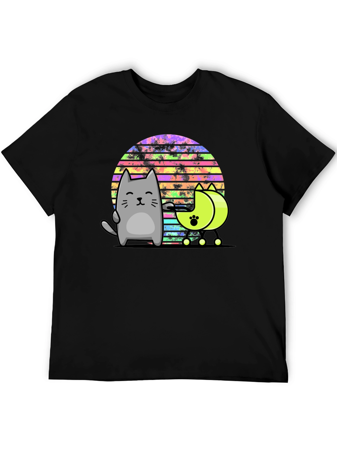 Retro Cat T-Shirt - Cool Cartoon Design
