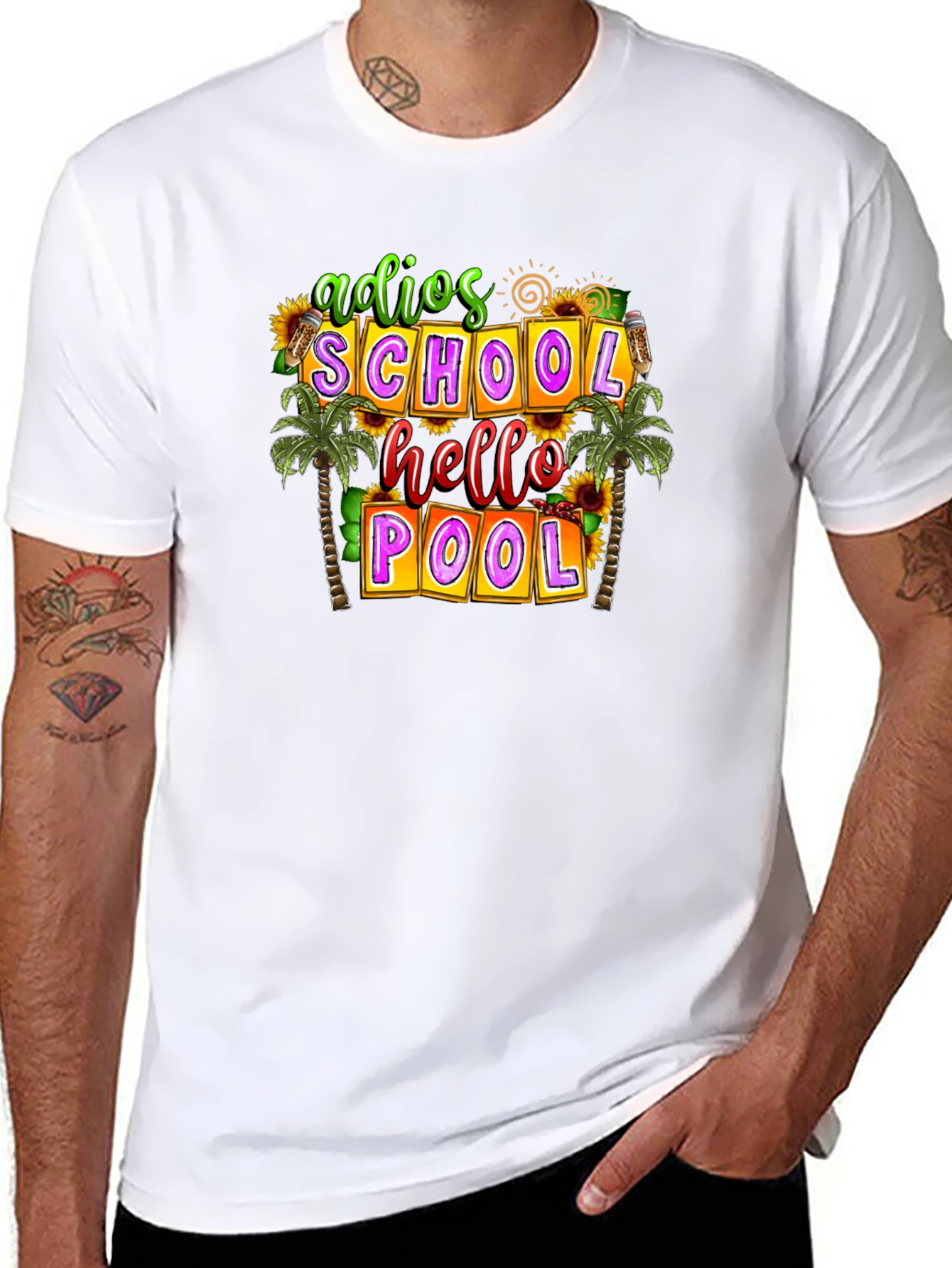 Adios School Hello Pool T-Shirt