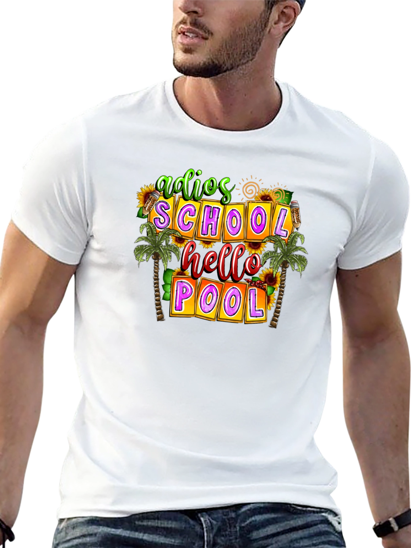 Adios School Hello Pool T-Shirt