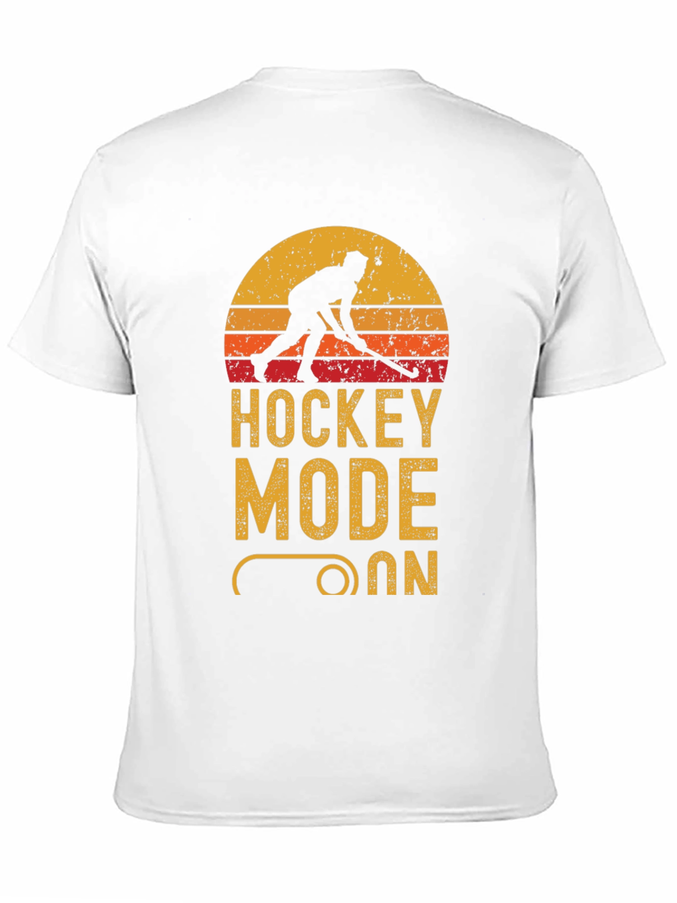 Hockey Mode On Graphic Tee - Black Cotton T-Shirt