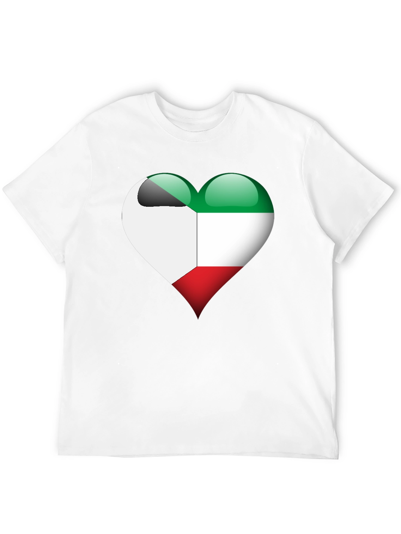Kuwait Flag Heart T-Shirt - Show Your Love!