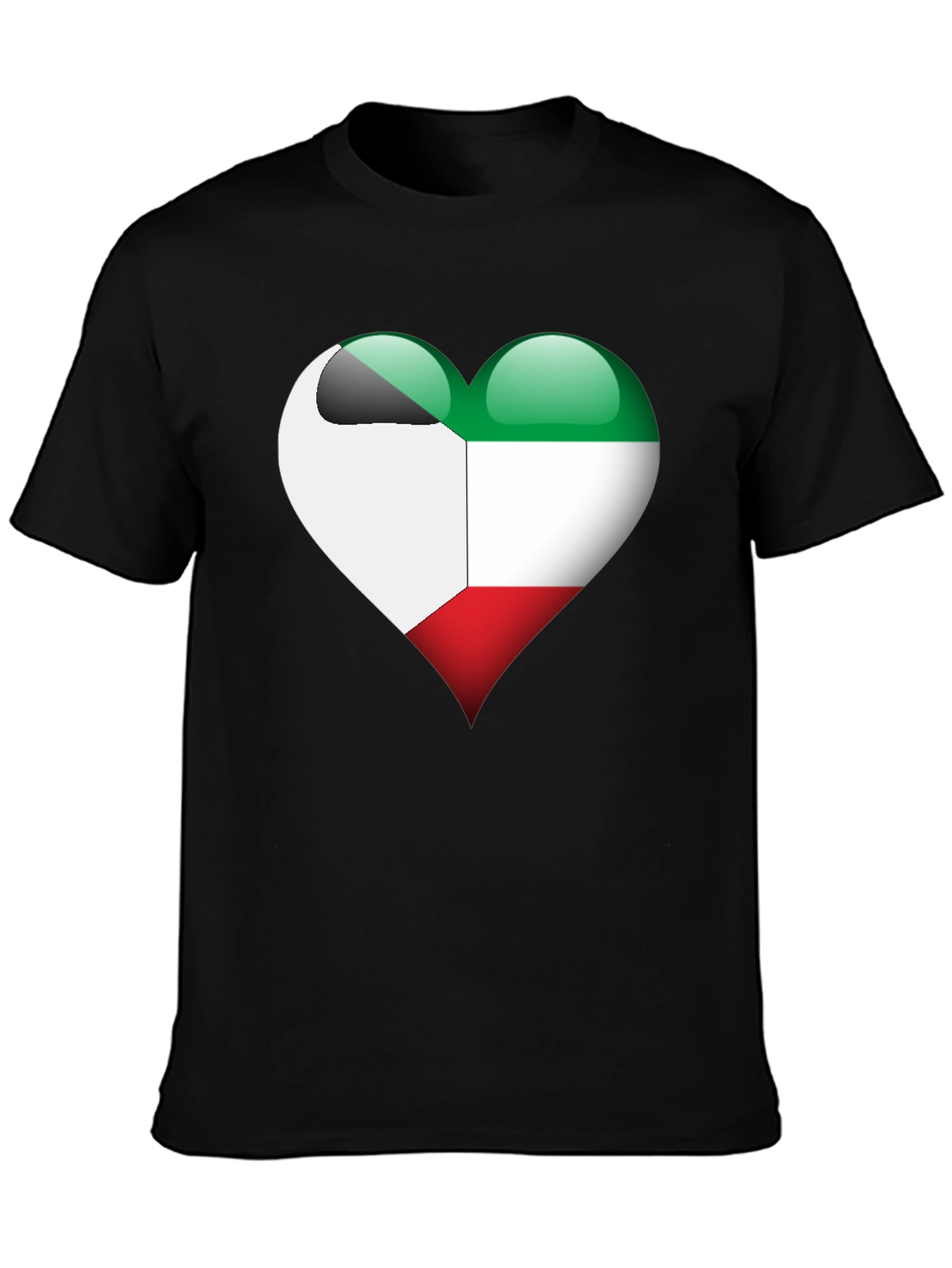 Kuwait Flag Heart T-Shirt - Show Your Love!