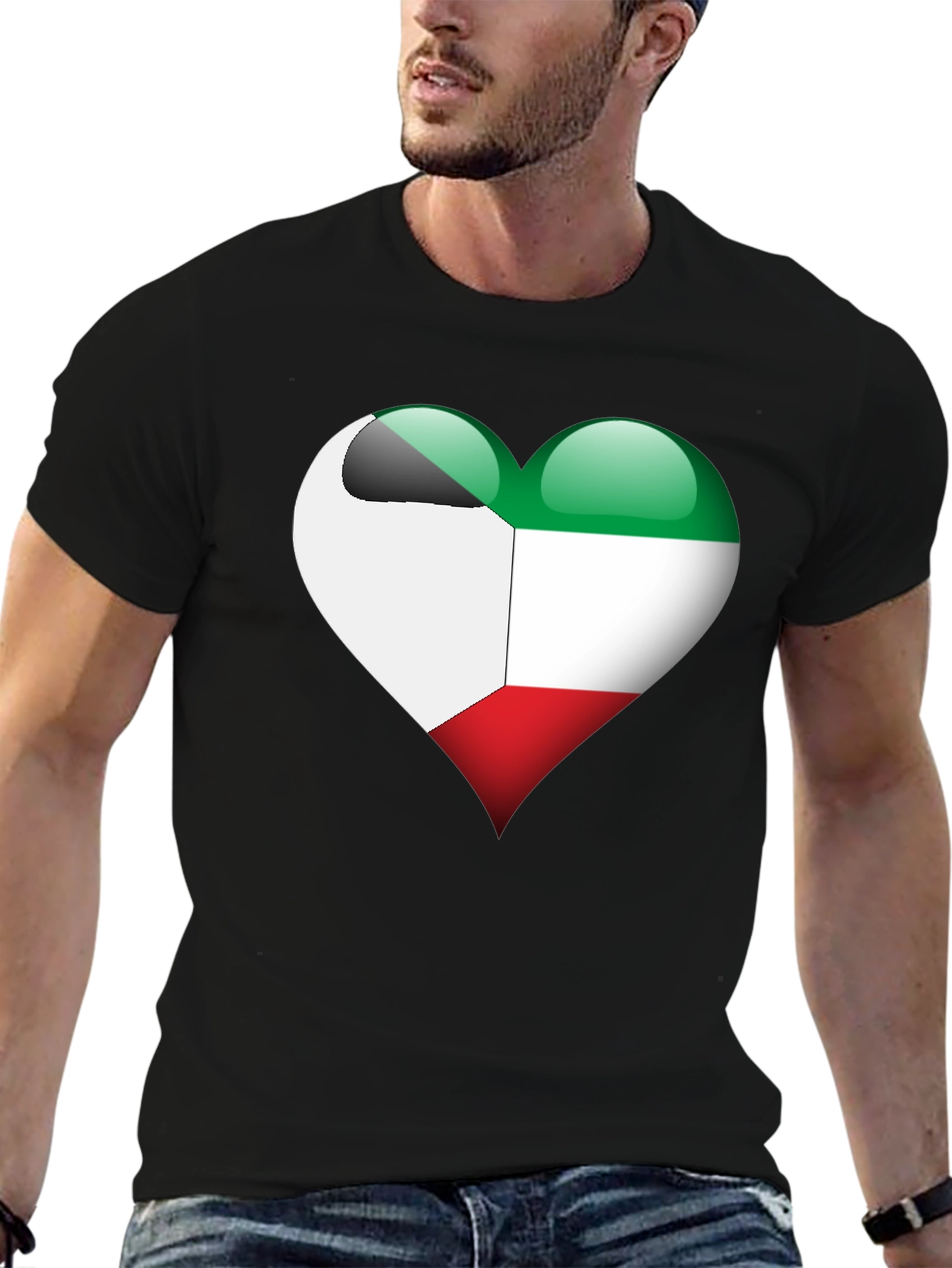 Kuwait Flag Heart T-Shirt - Show Your Love!