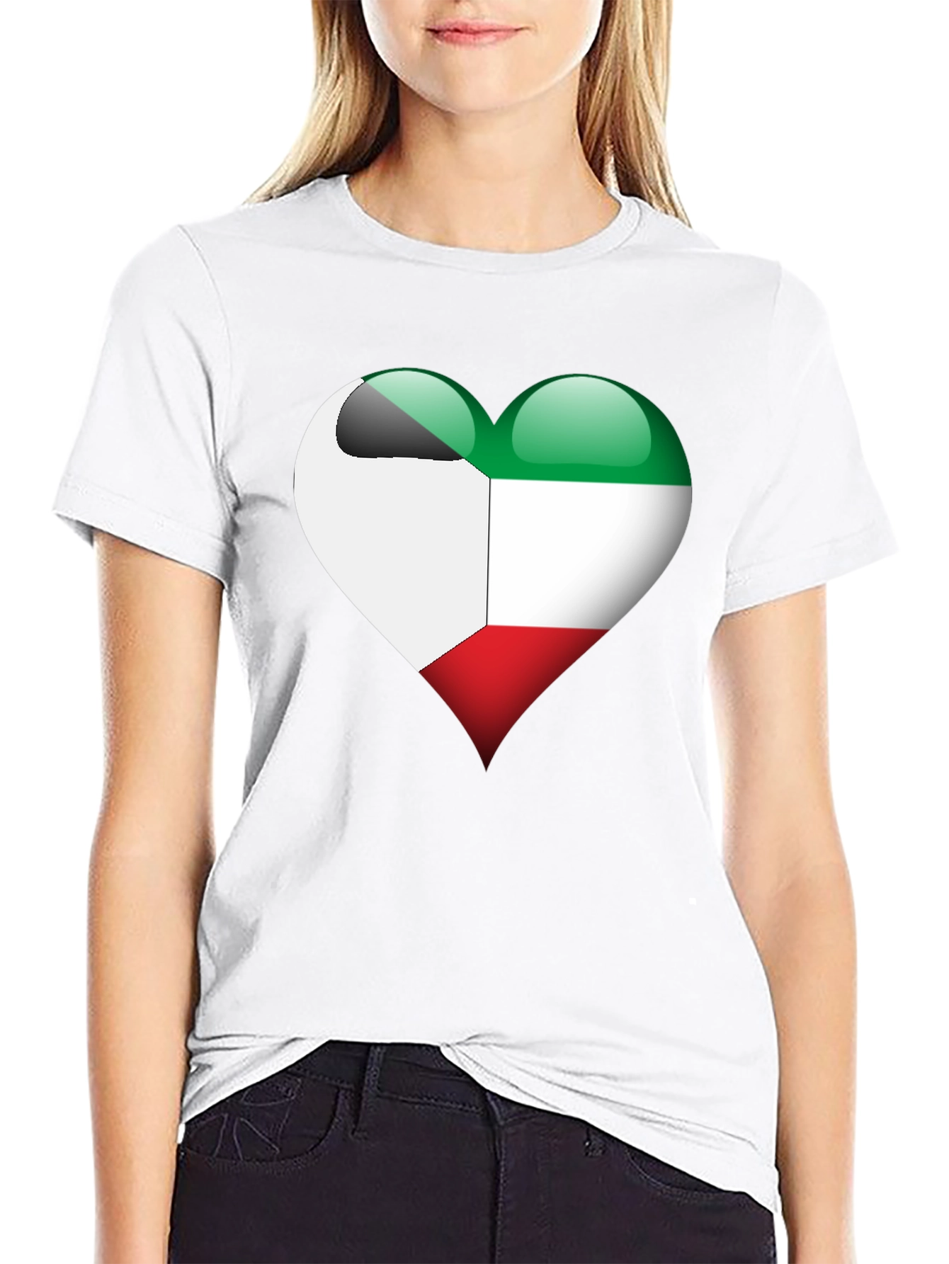 Kuwait Flag Heart T-Shirt - Show Your Love!