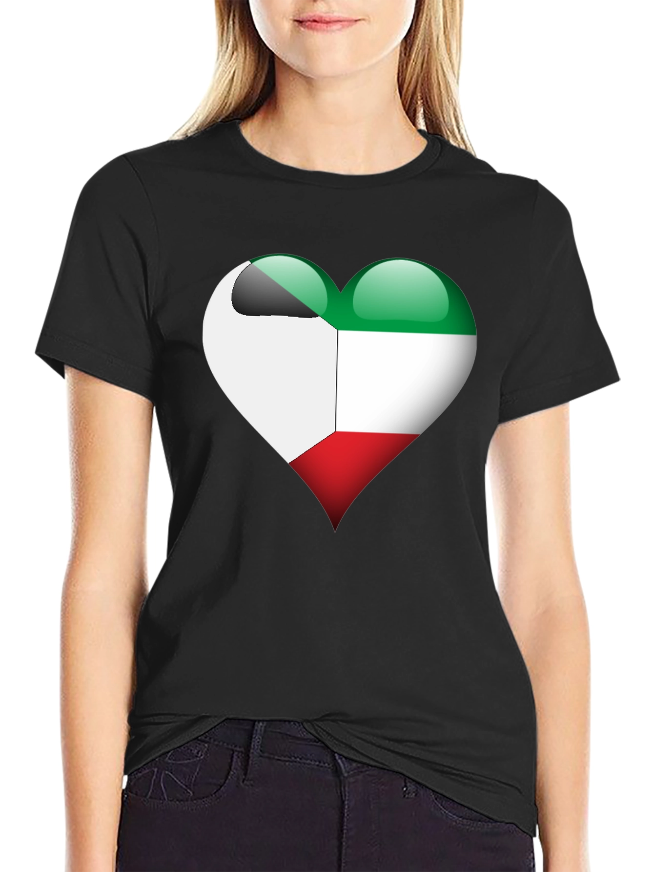 Kuwait Flag Heart T-Shirt - Show Your Love!
