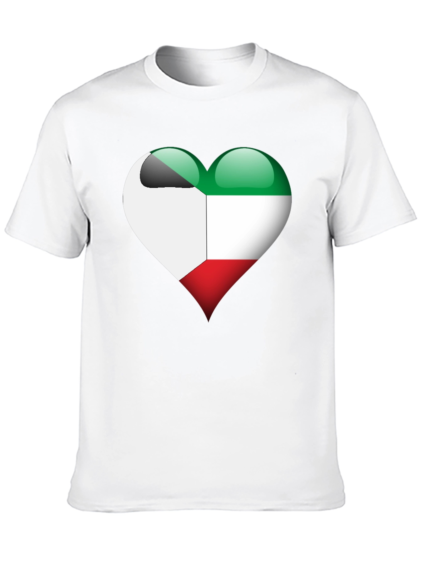 Kuwait Flag Heart T-Shirt - Show Your Love!