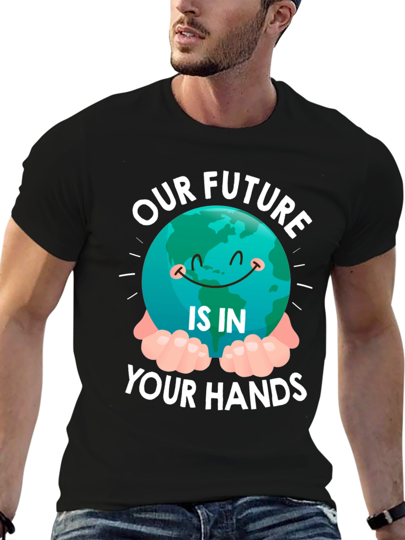 Our Future Is In Your Hands Earth Graphic Tee