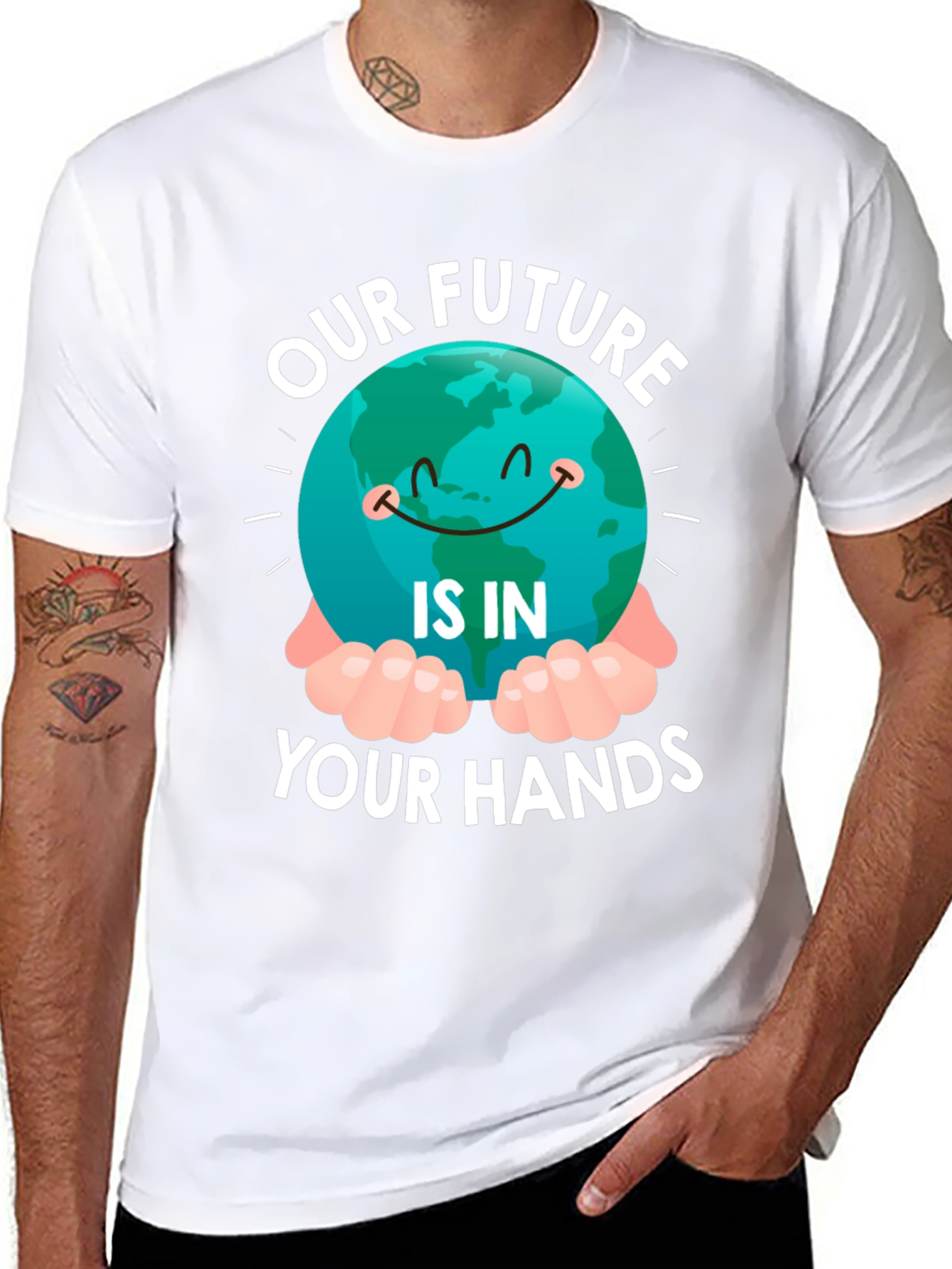 Our Future Is In Your Hands Earth Graphic Tee