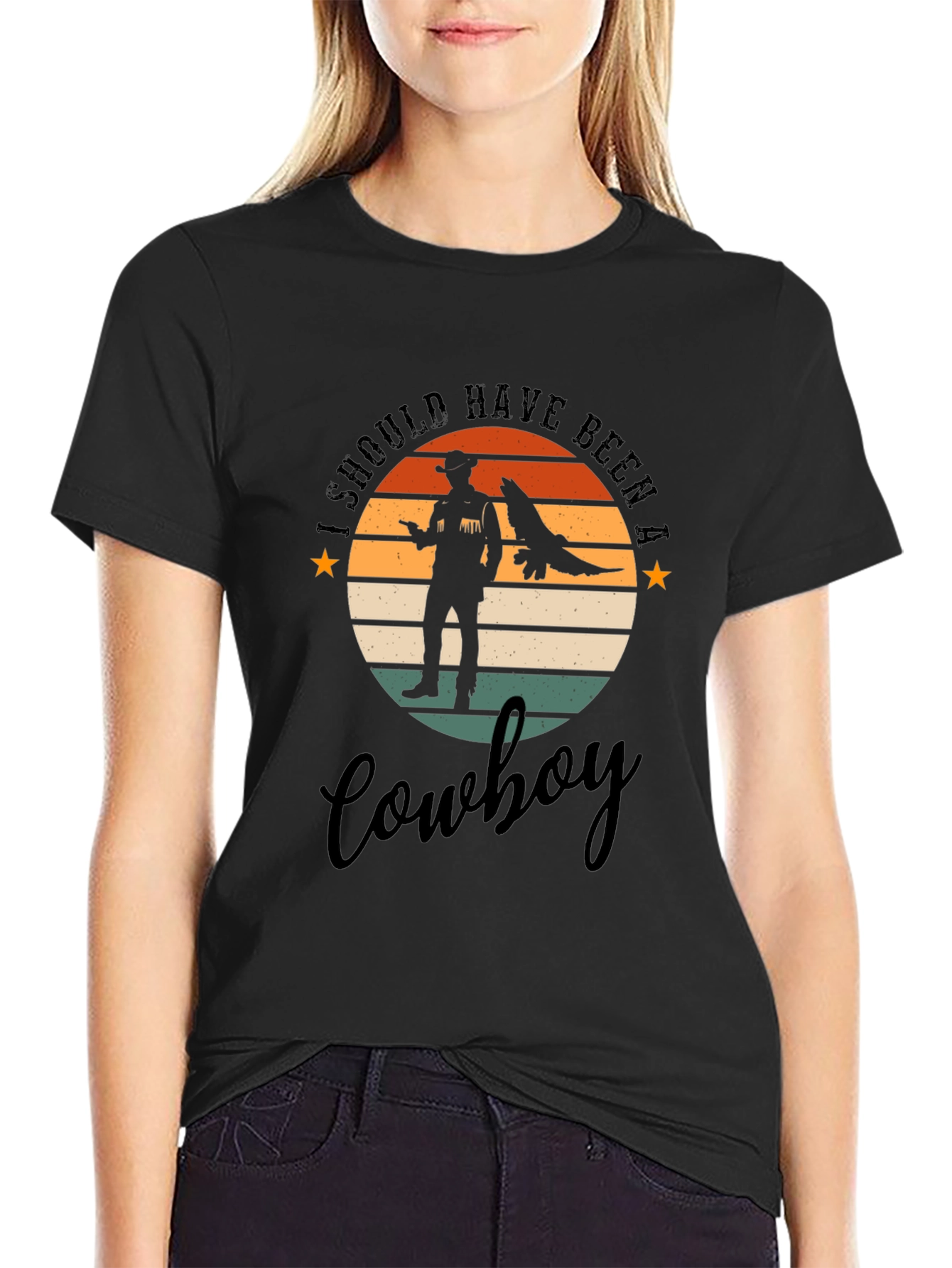 Retro Cowboy T-Shirt - Western Style Graphic Tee