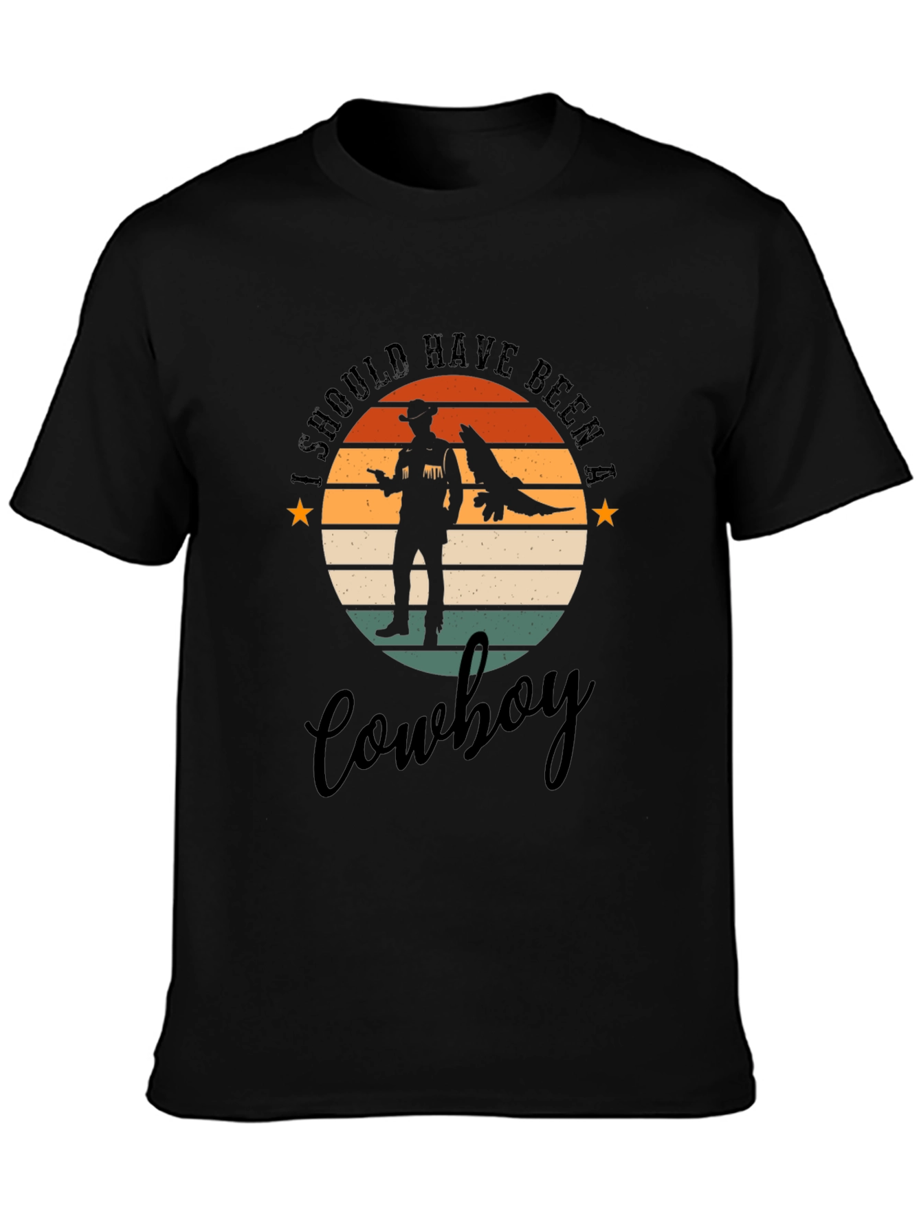 Retro Cowboy T-Shirt - Western Style Graphic Tee