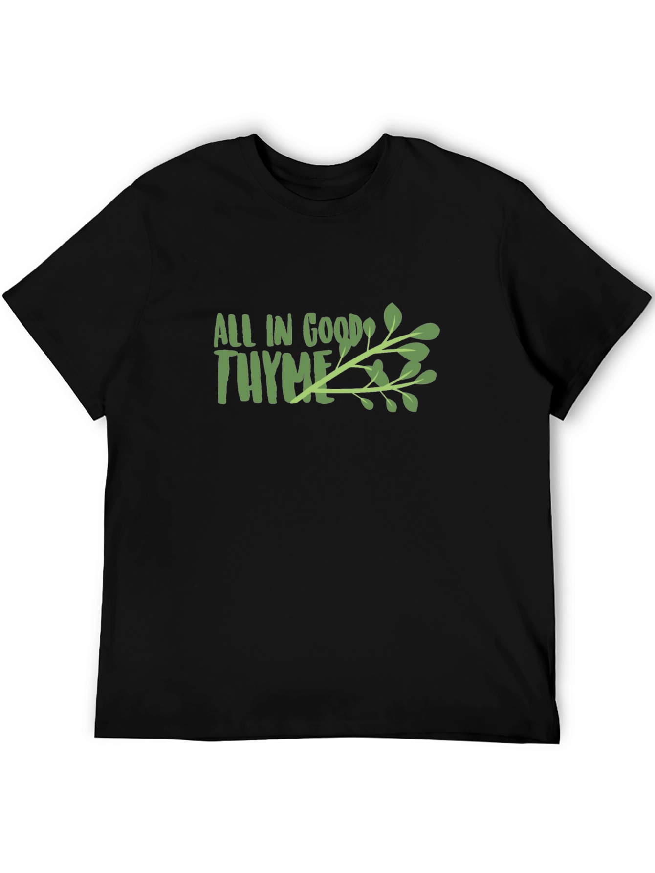 All in Good Thyme Black Graphic Tee