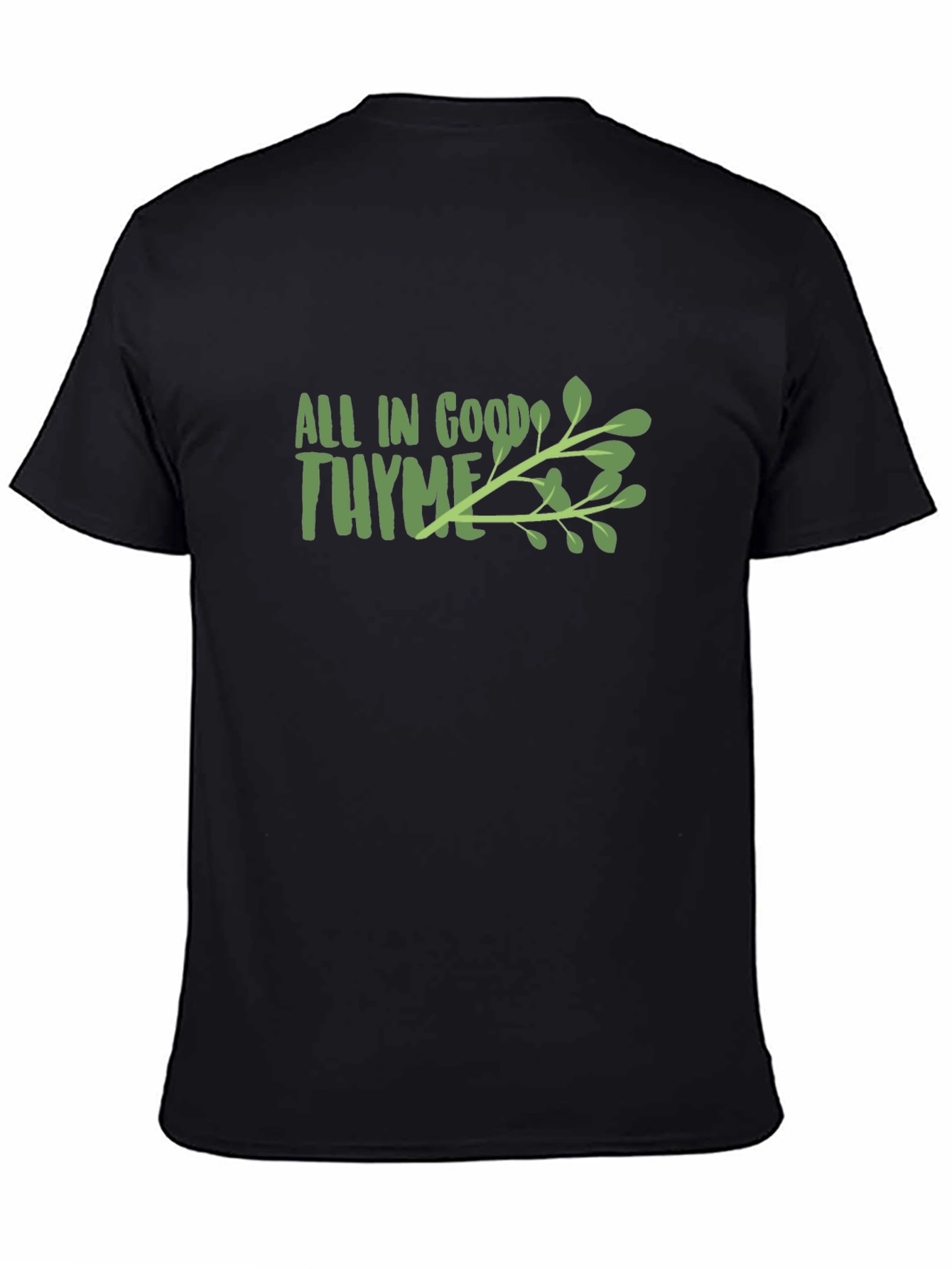 All in Good Thyme Black Graphic Tee