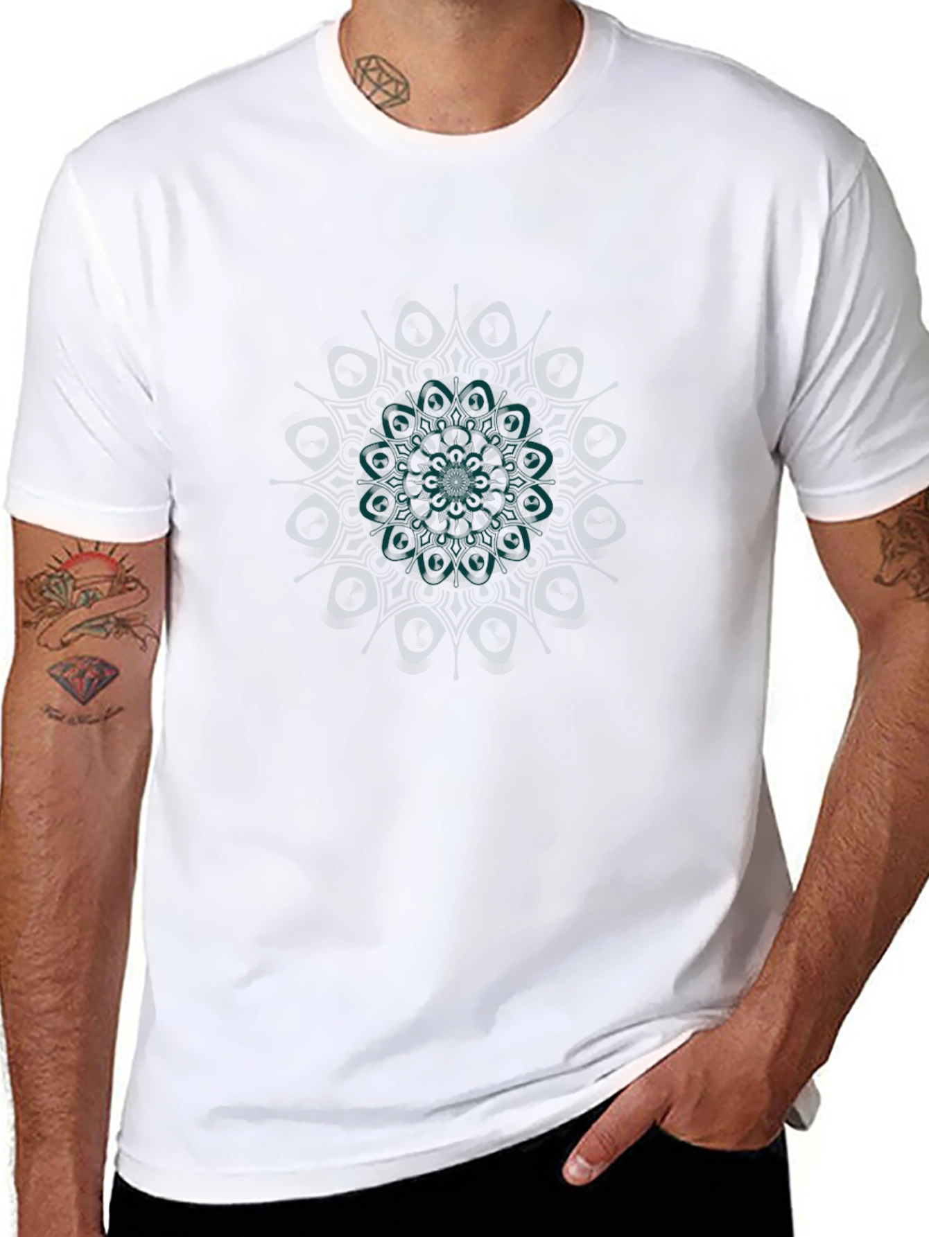 Black Mandala Graphic T-Shirt