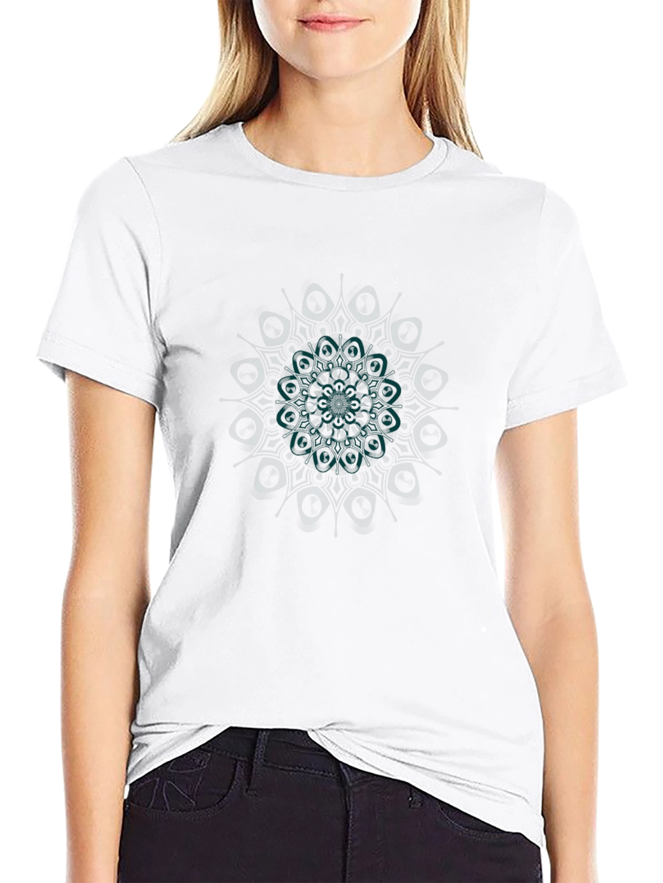 Black Mandala Graphic T-Shirt