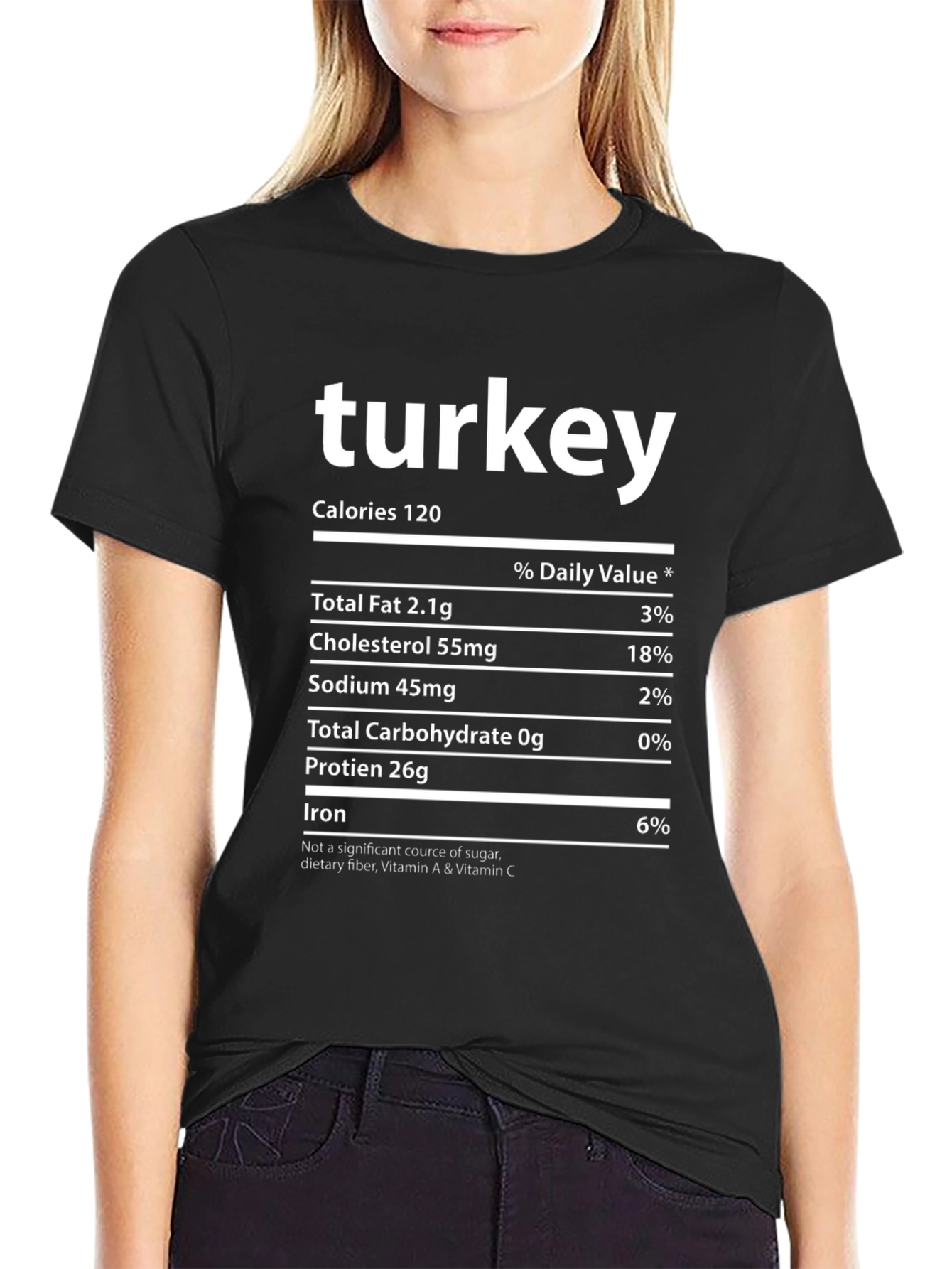 Turkey Nutrition Facts T-Shirt - Funny Thanksgiving Tee
