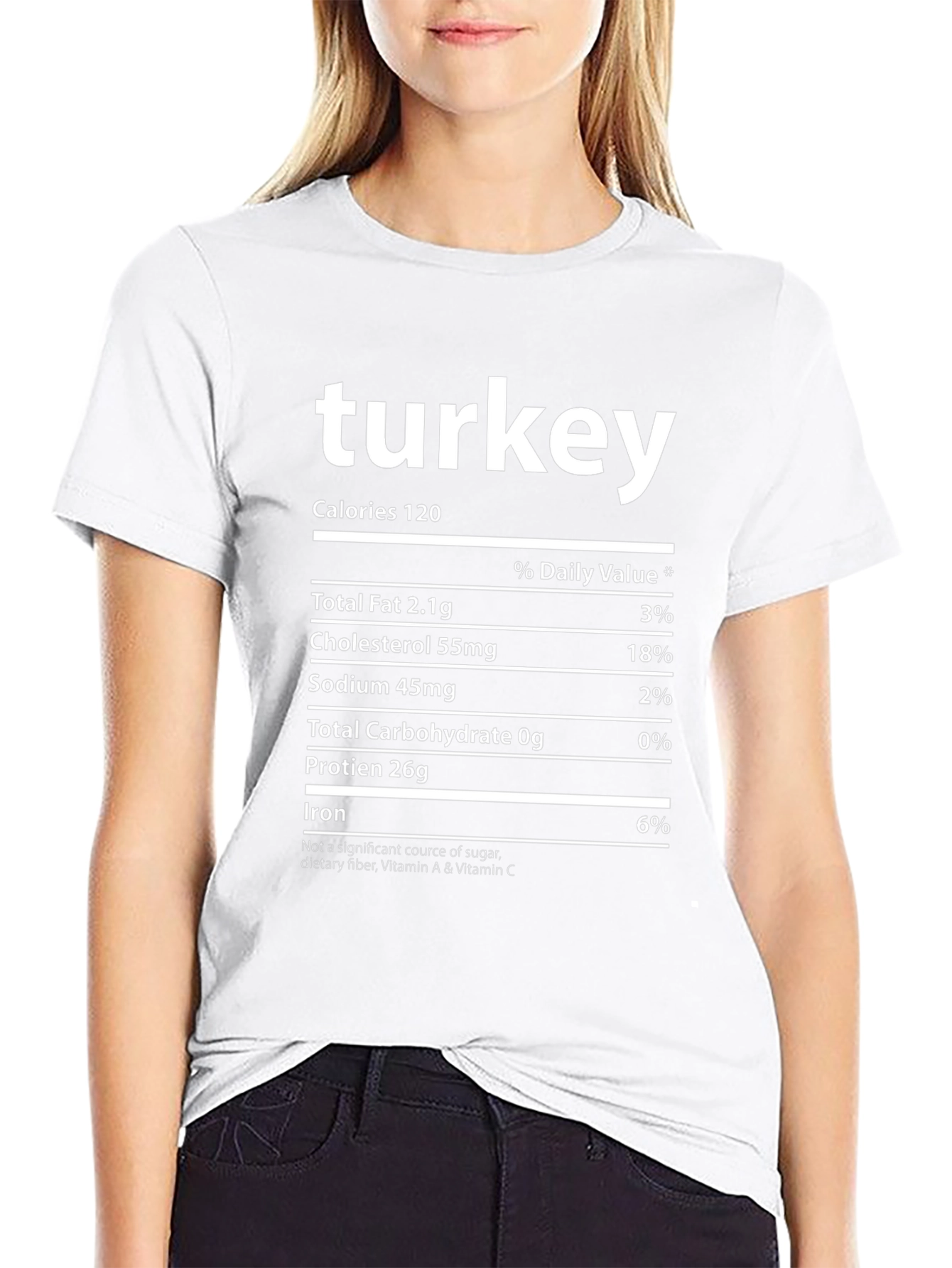 Turkey Nutrition Facts T-Shirt - Funny Thanksgiving Tee