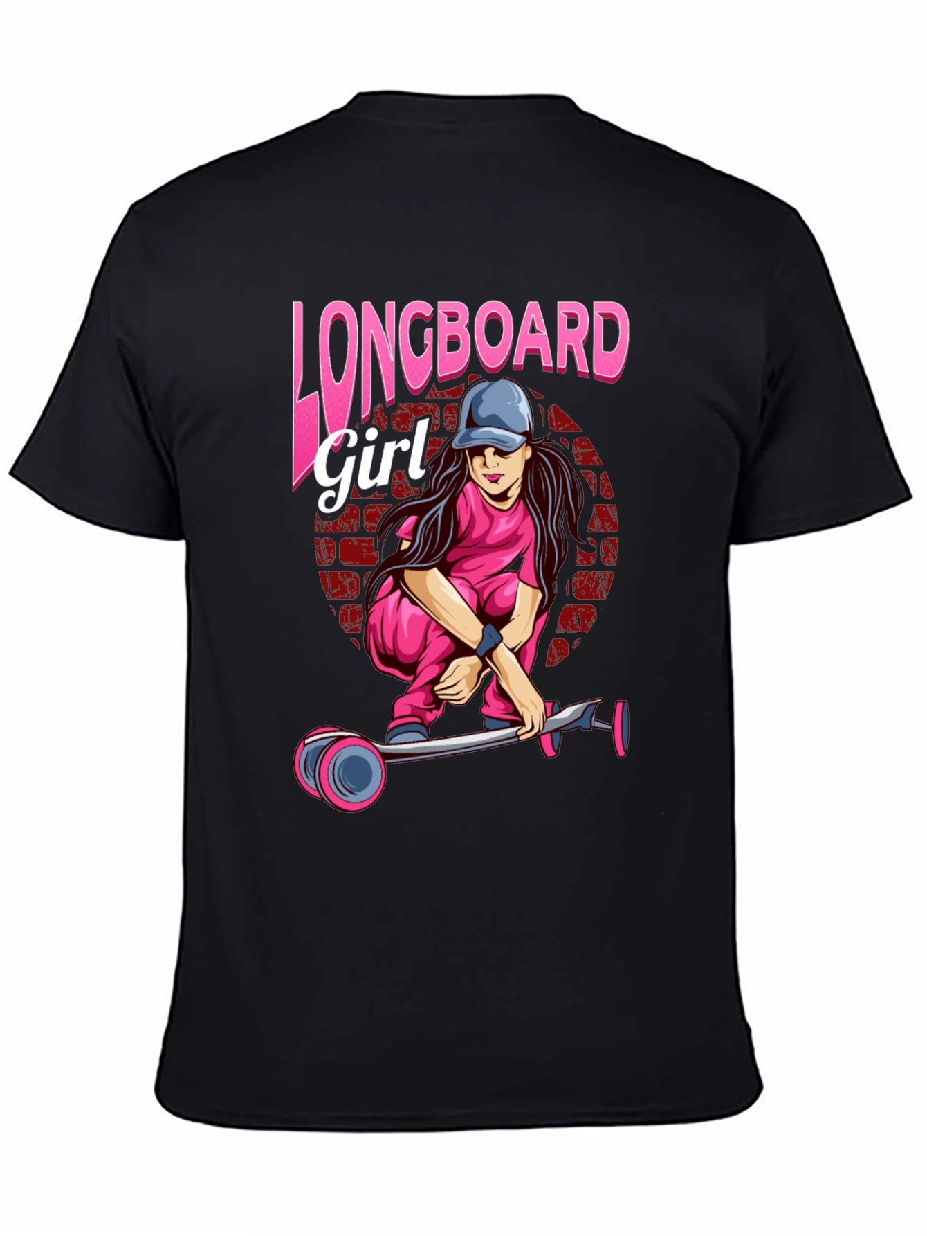Longboard Girl Black T-Shirt