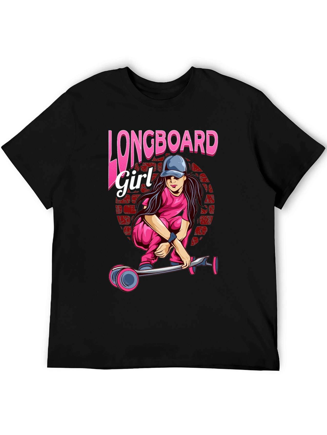 Longboard Girl Black T-Shirt