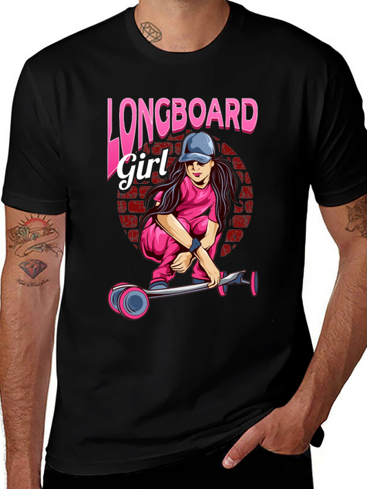 Longboard Girl Black T-Shirt