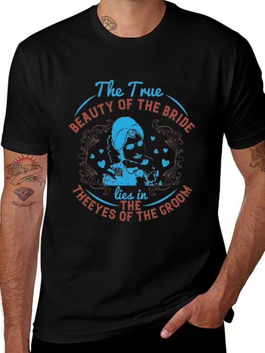 The True Beauty Bride Groom Black T-Shirt