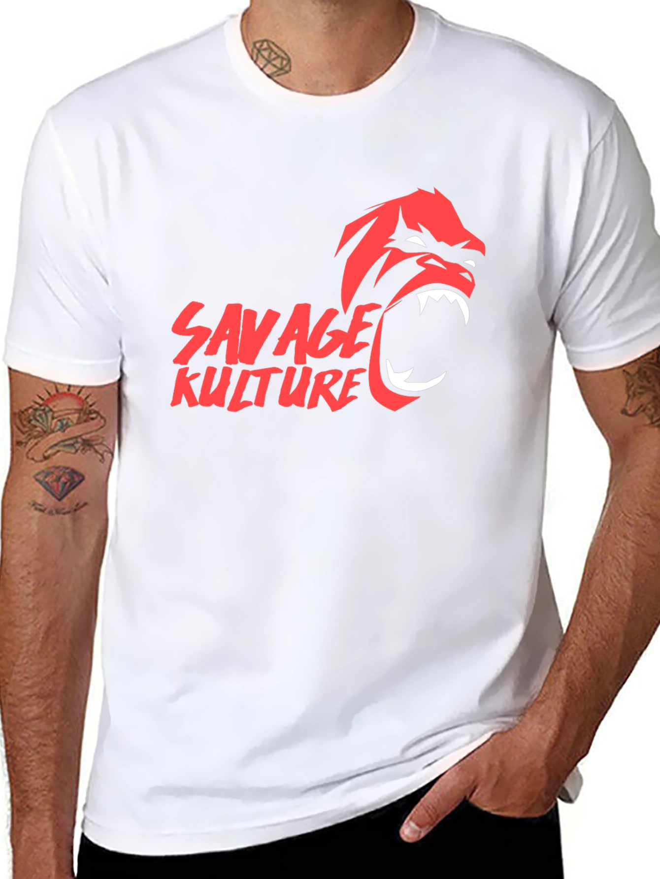 Savage Kulture Gorilla Graphic Black T-Shirt