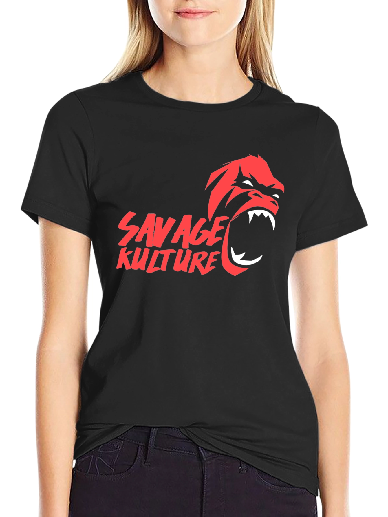 Savage Kulture Gorilla Graphic Black T-Shirt