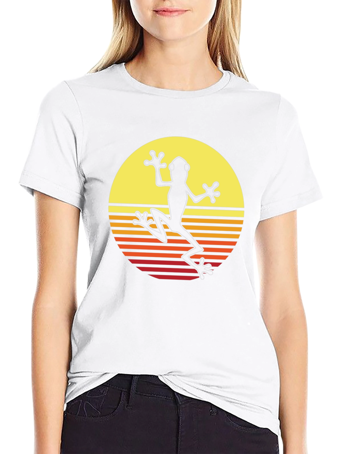 Retro Frog Graphic Tee - Mens Black T-Shirt