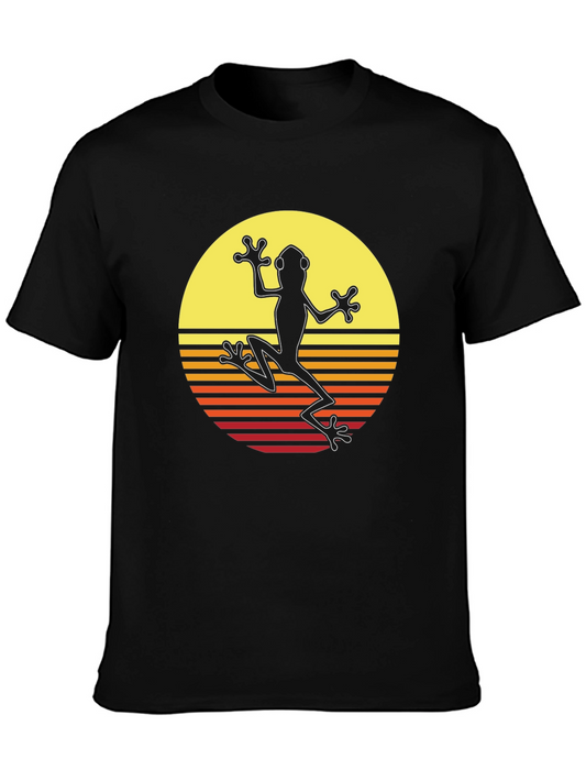 Retro Frog Graphic Tee - Mens Black T-Shirt