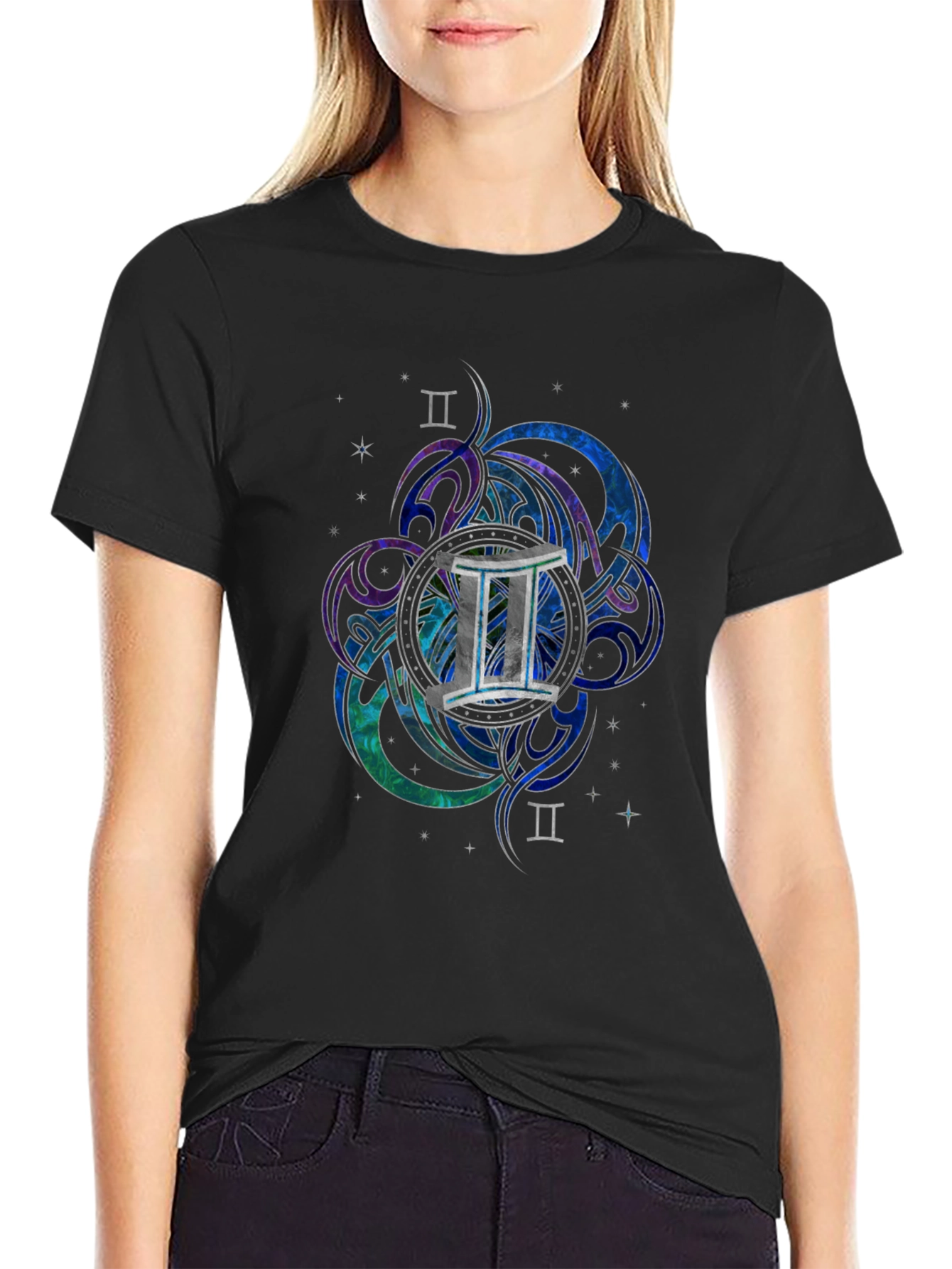 Gemini Zodiac T-Shirt - Celestial Astrology Tee