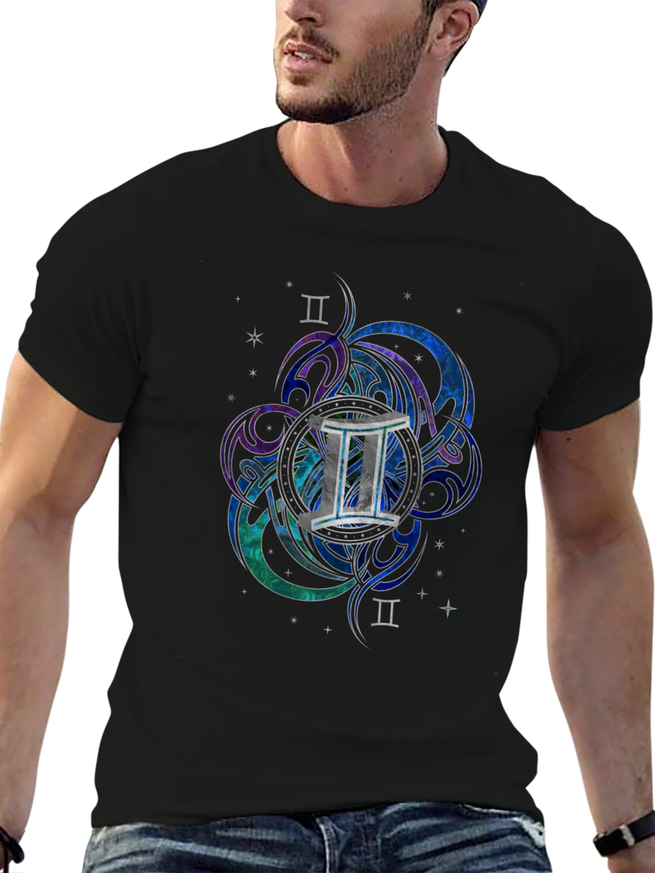 Gemini Zodiac T-Shirt - Celestial Astrology Tee