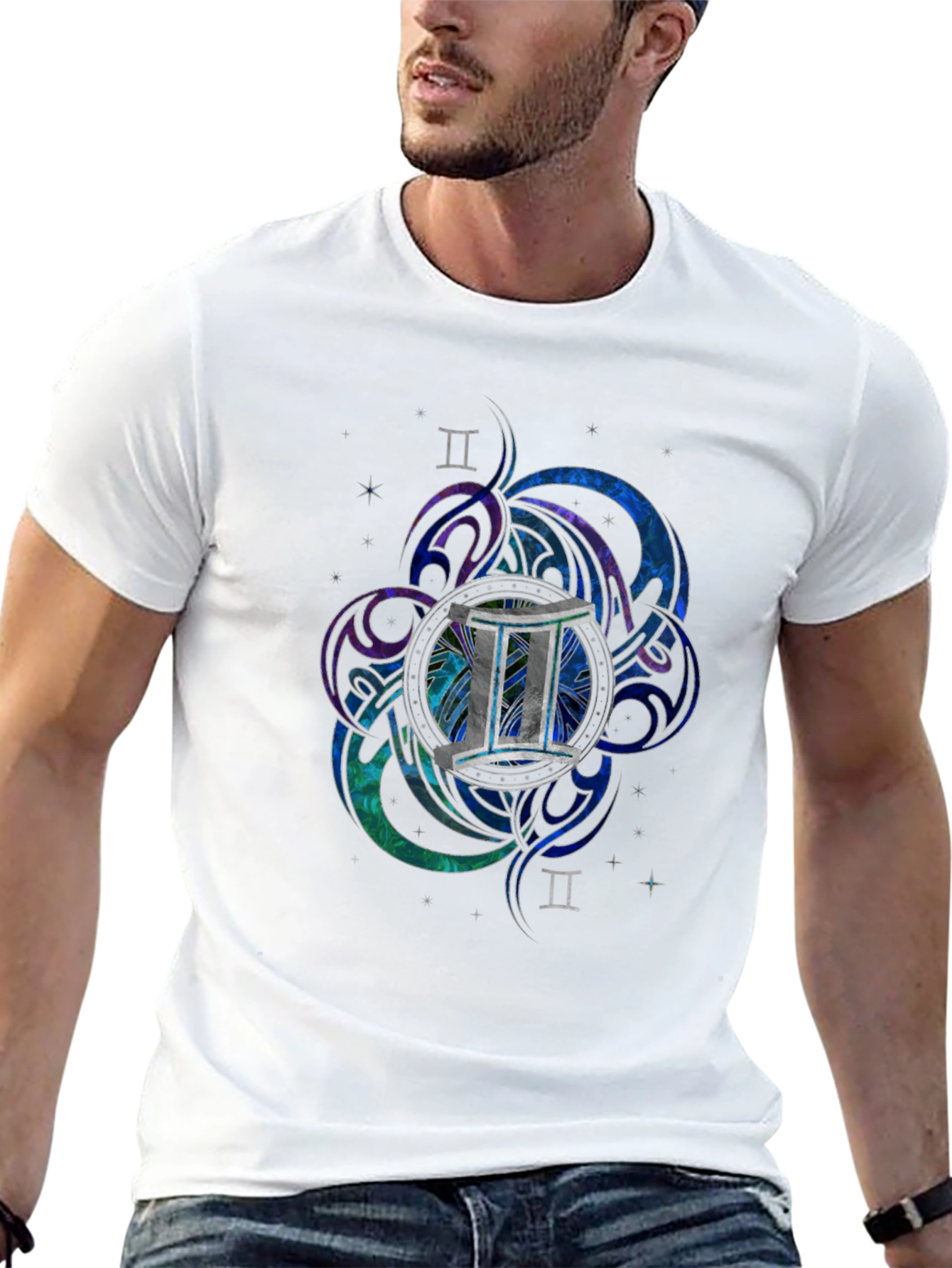 Gemini Zodiac T-Shirt - Celestial Astrology Tee