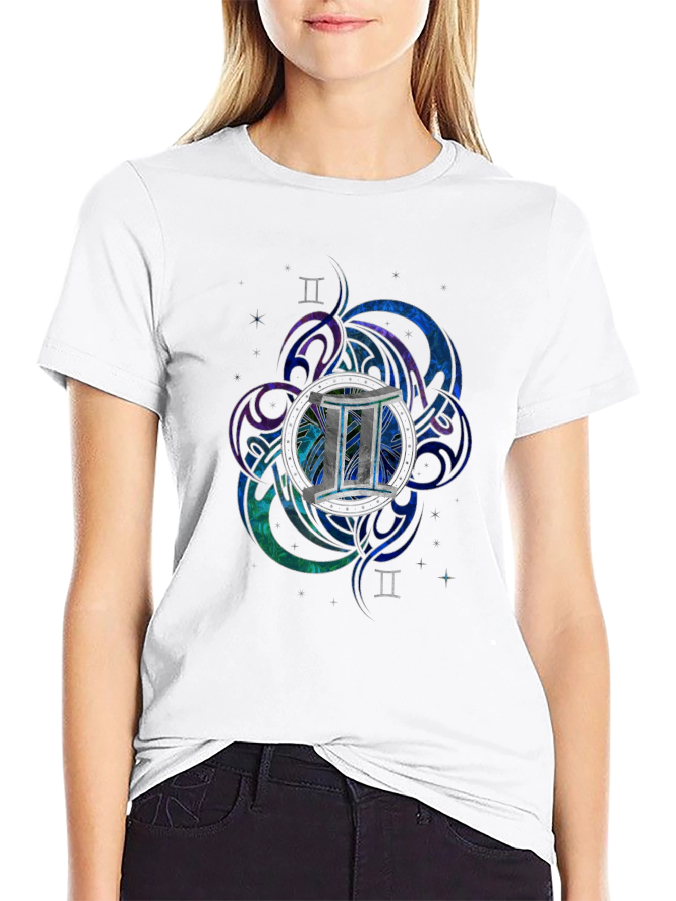 Gemini Zodiac T-Shirt - Celestial Astrology Tee