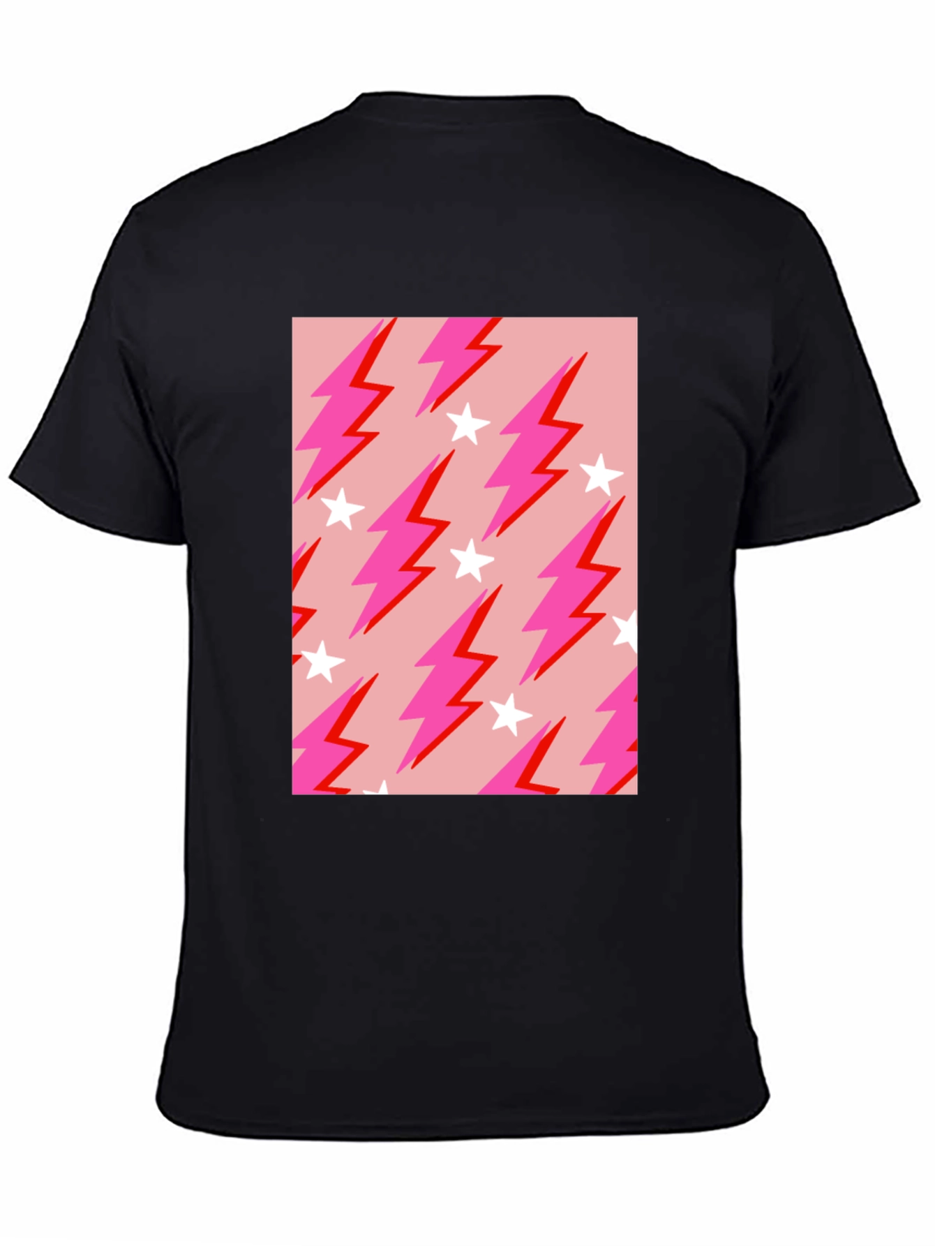Lightning Bolt Star Graphic Tee - Trendy Casual Style