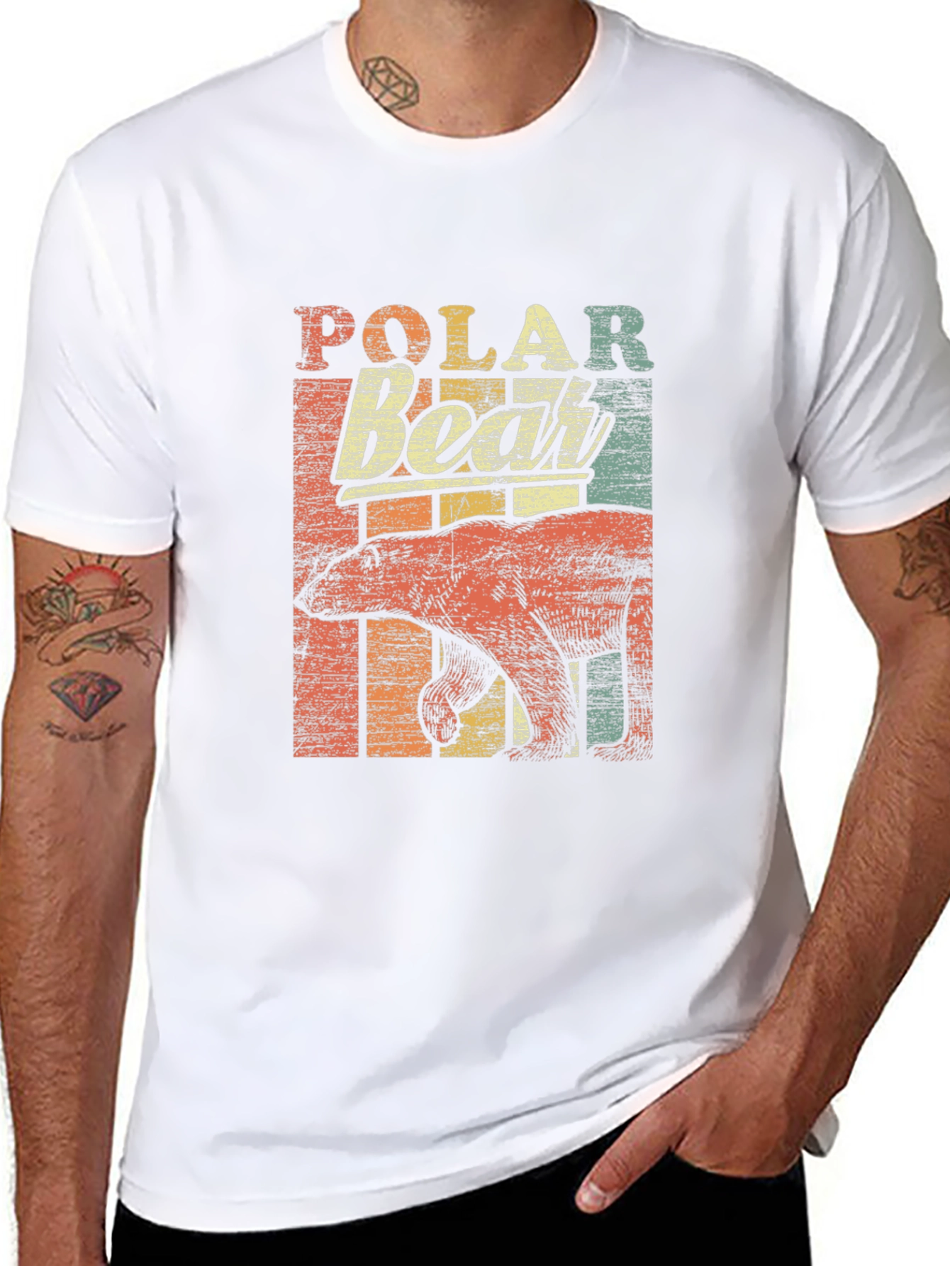 Retro Polar Bear Graphic Tee