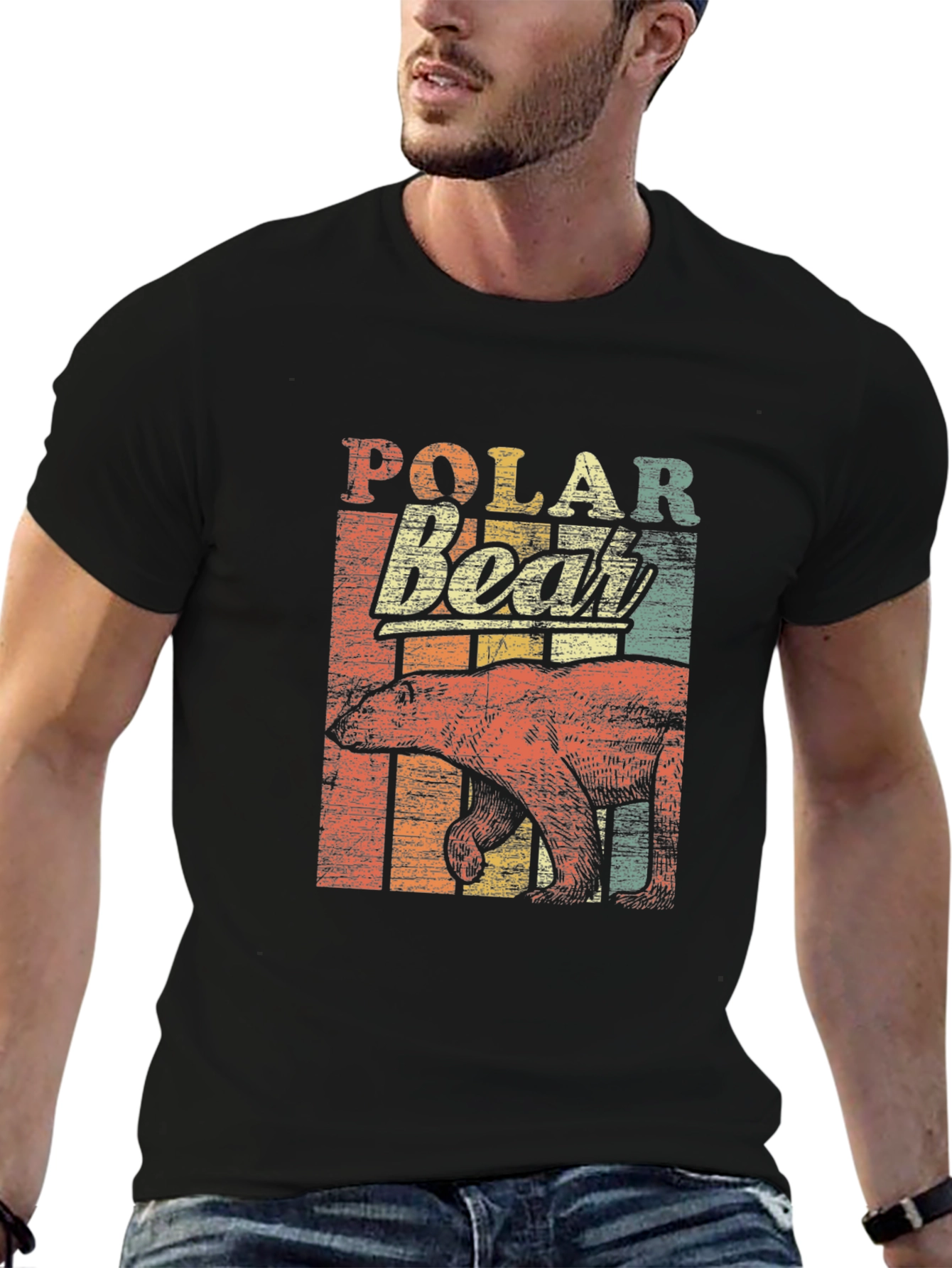 Retro Polar Bear Graphic Tee