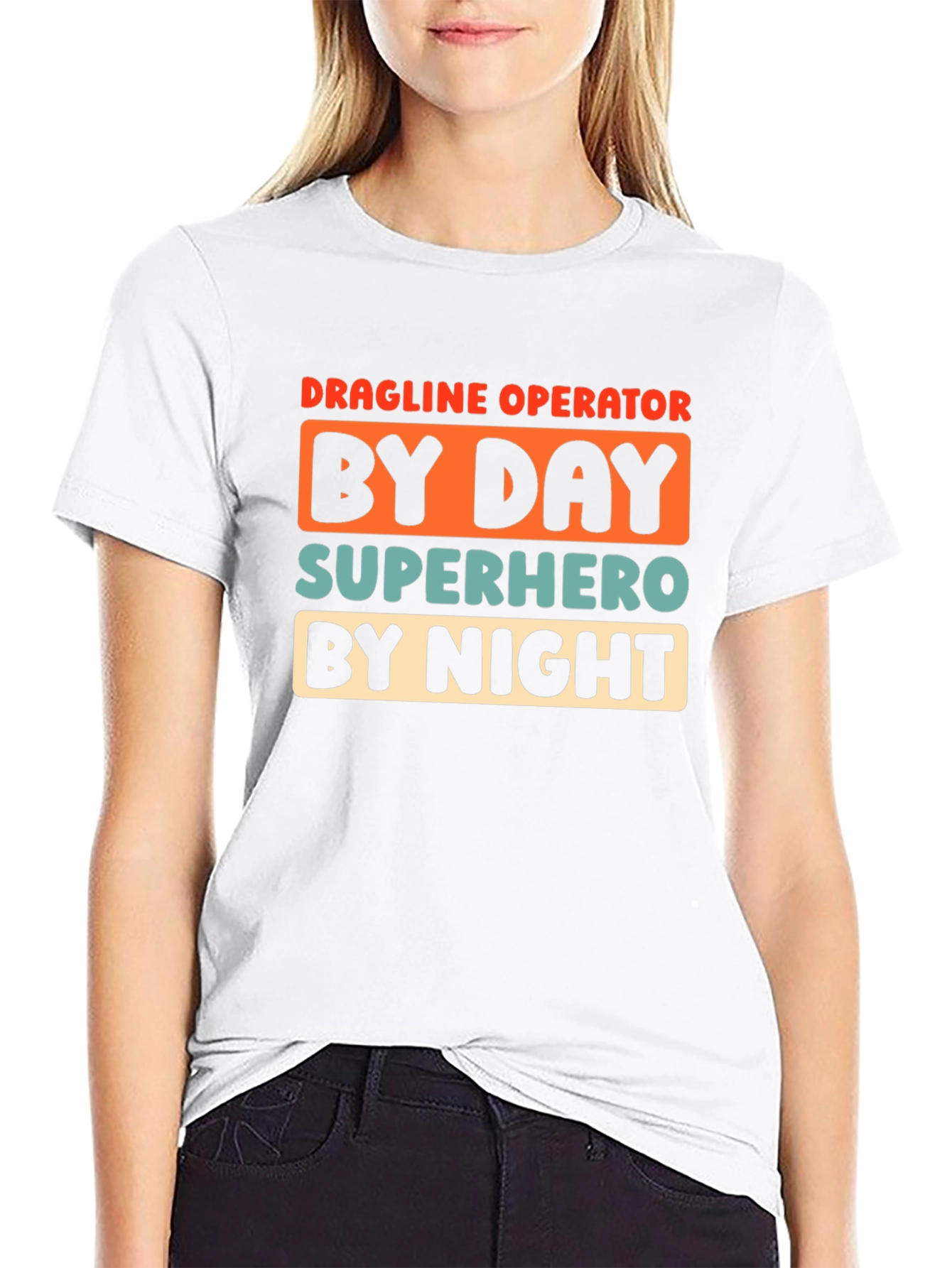Dragline Operator Superhero T-Shirt