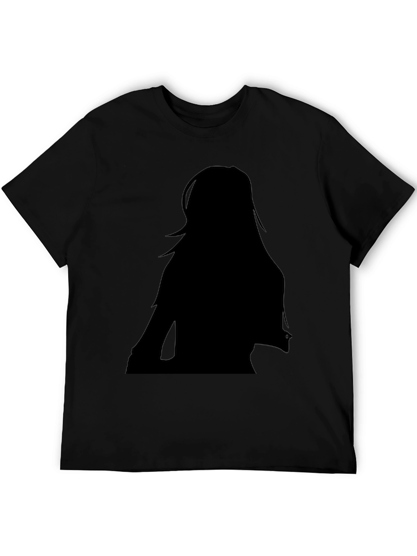 Silhouette Graphic Tee - Stylish Black Cotton T-Shirt